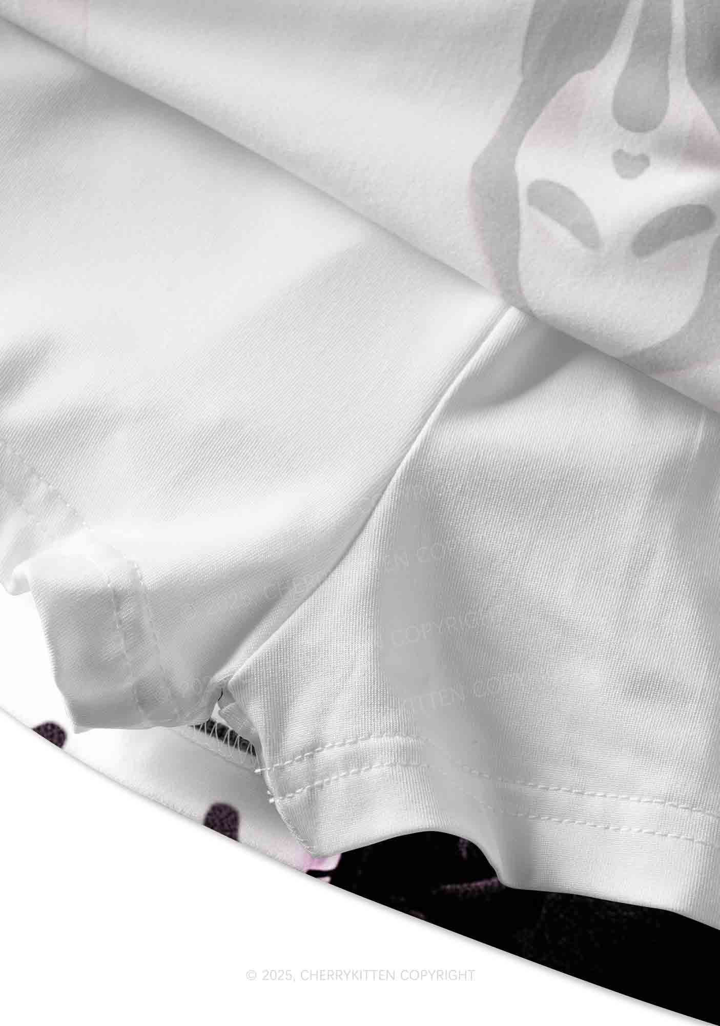 Halloween Ghost Kitten Y2K Print Mini Skirt Cherrykitten - Image 3