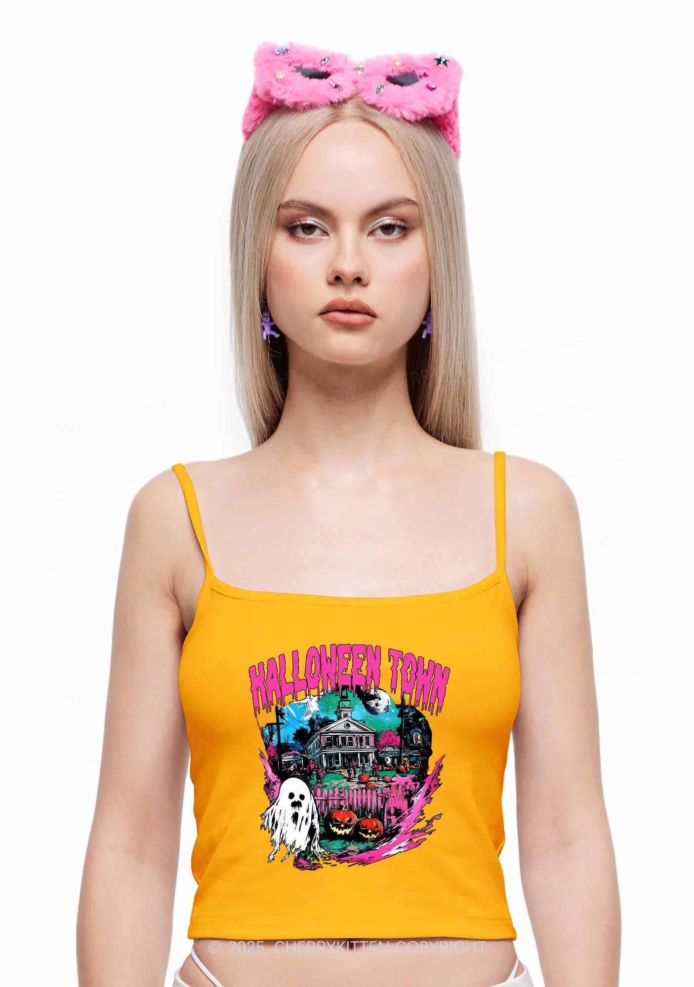 Halloween Ghost Town Y2K Spaghetti Strap Cami Cherrykitten - Image 2