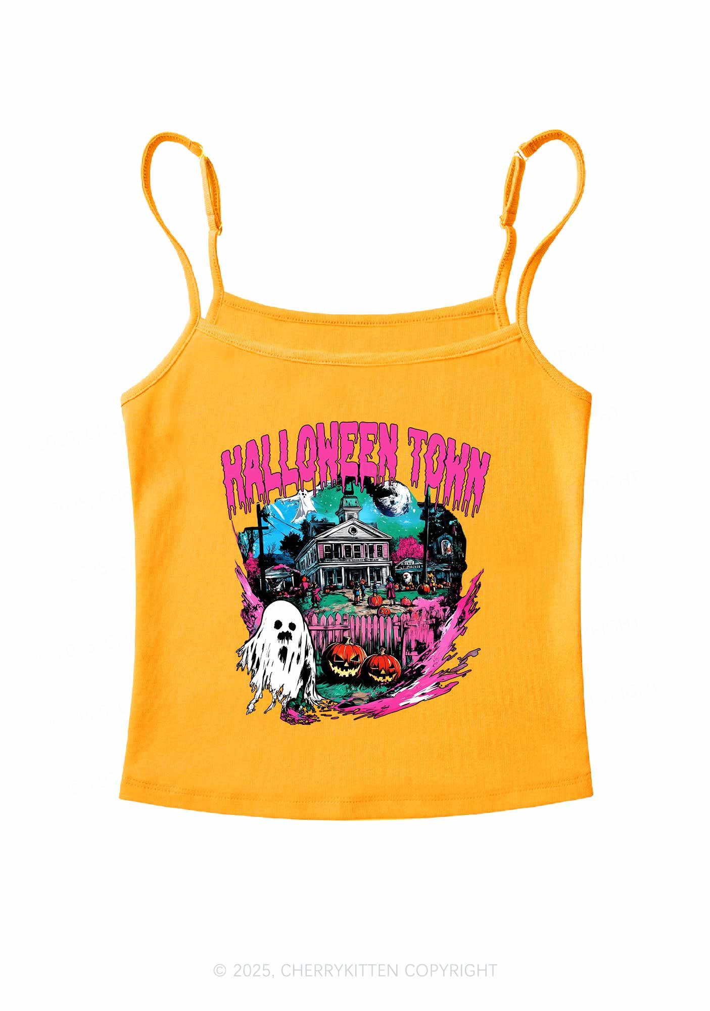 Halloween Ghost Town Y2K Spaghetti Strap Cami Cherrykitten - Image 6