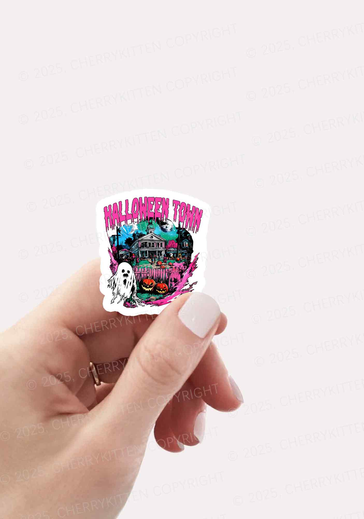 Halloween Ghost Town Y2K Sticker Cherrykitten - Image 2