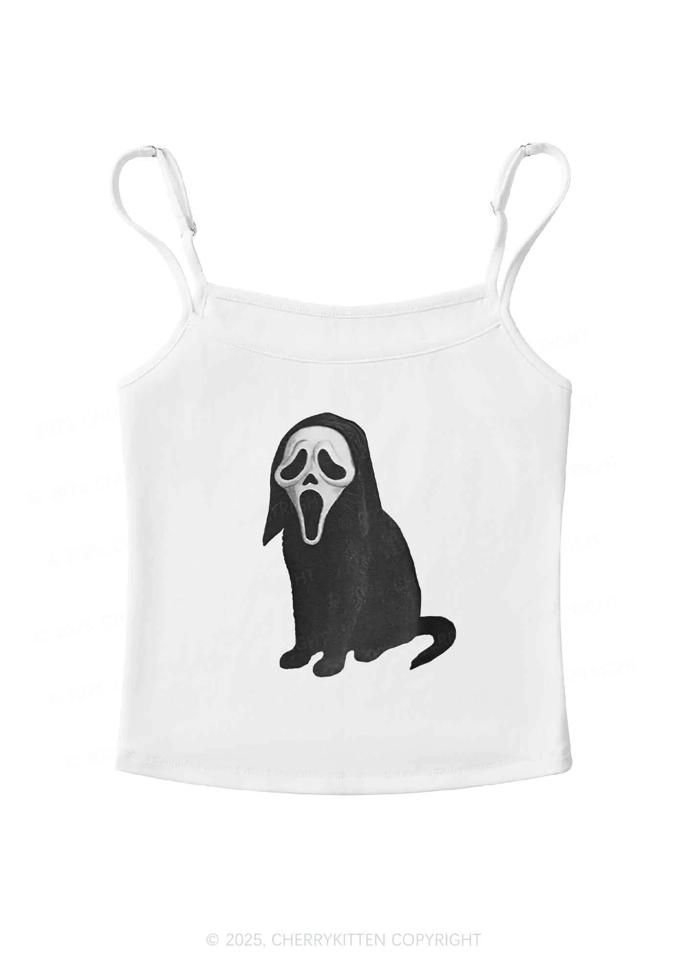 Halloween Ghostcat Y2K Spaghetti Strap Cami Cherrykitten - Image 4