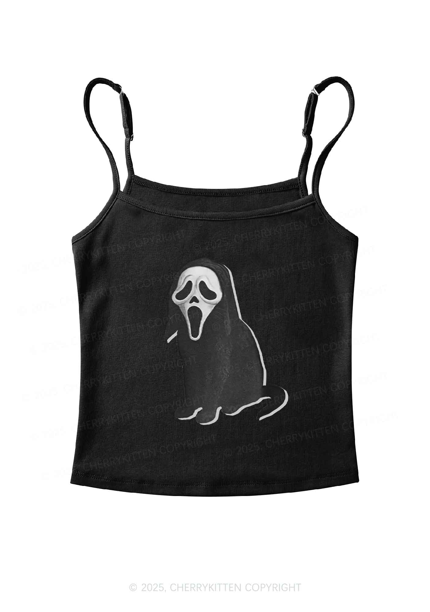 Halloween Ghostcat Y2K Spaghetti Strap Cami Cherrykitten - Image 5