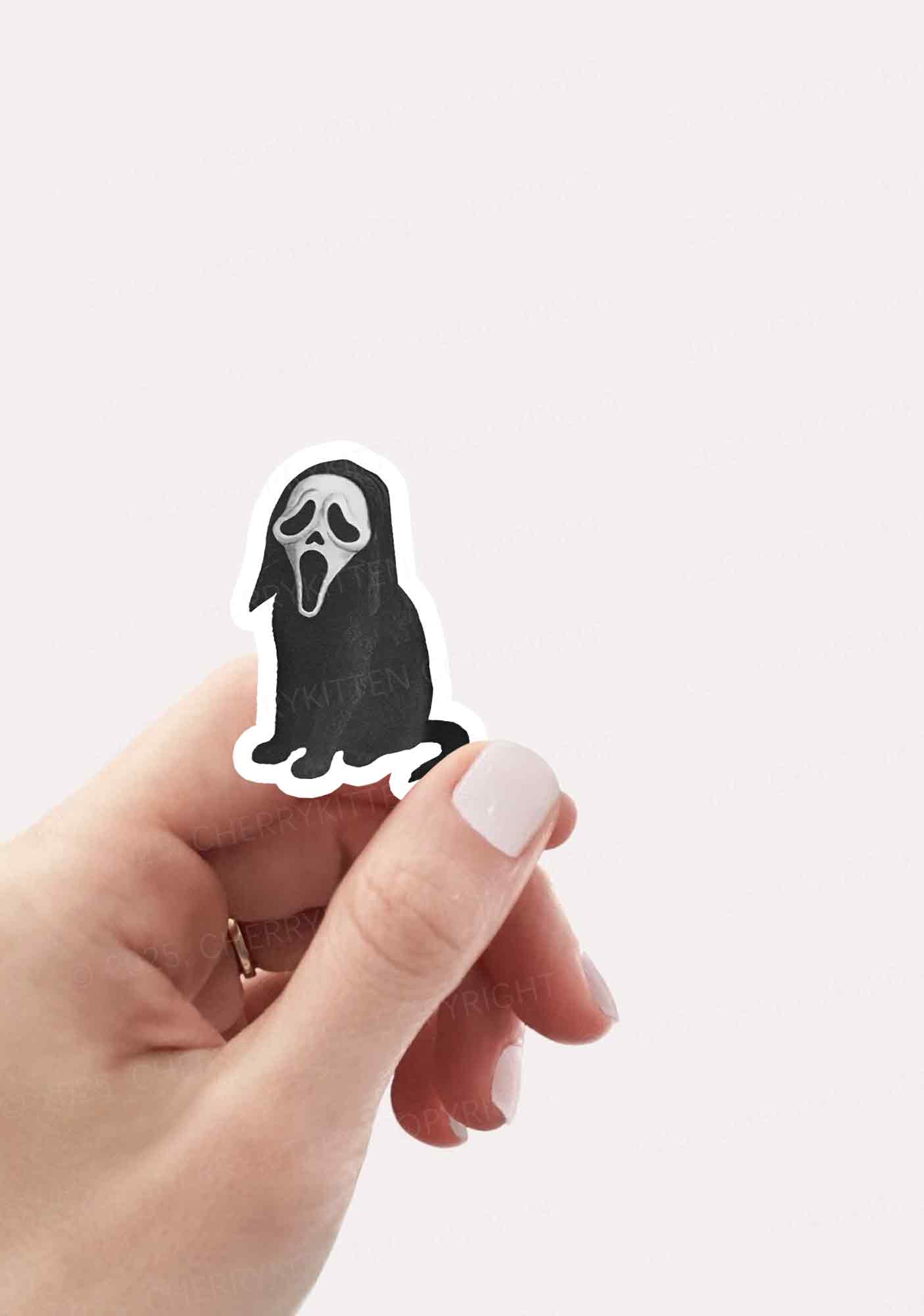 Halloween Ghostcat Y2K Sticker Cherrykitten - Image 2