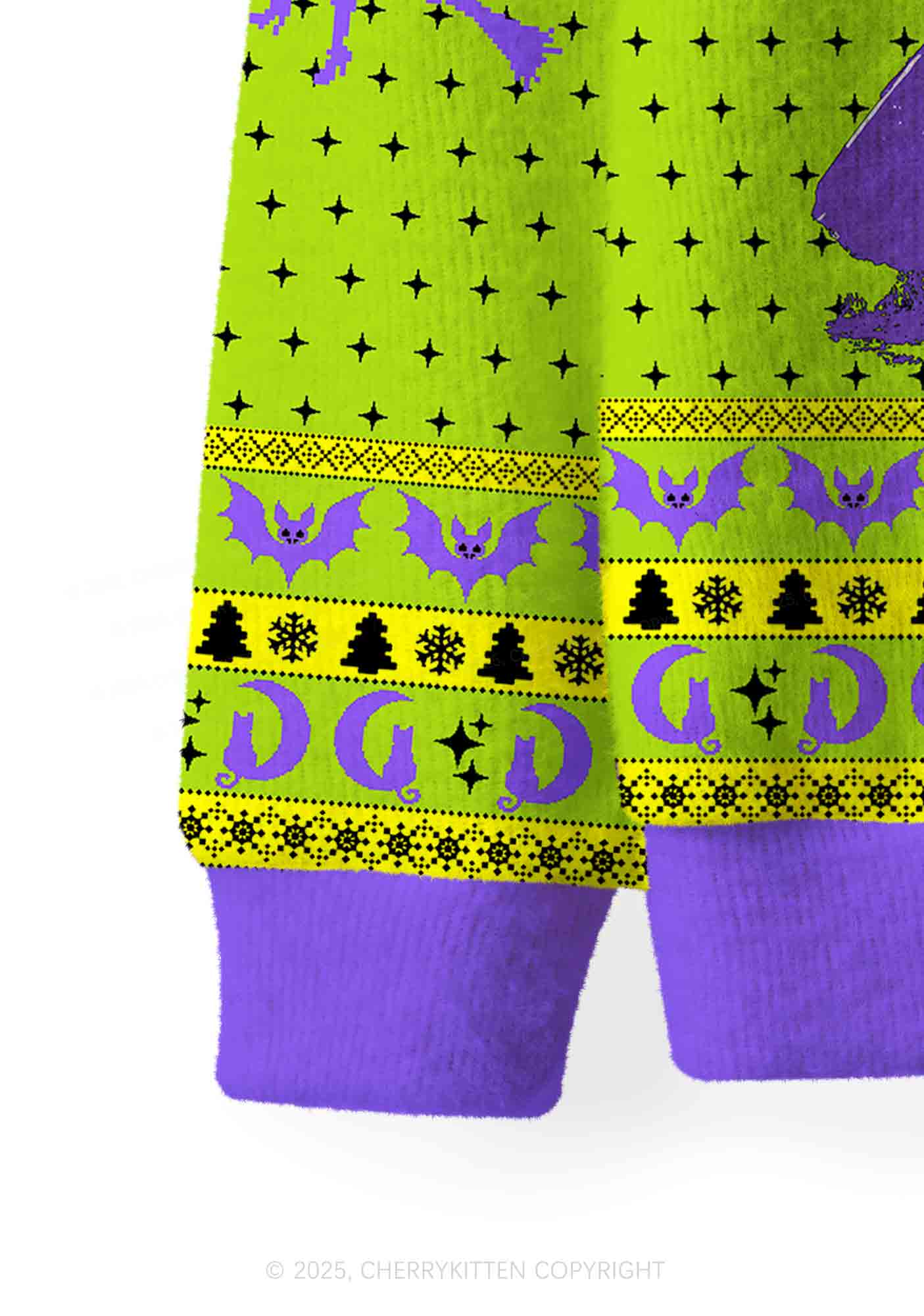 Halloween Girls Will Be Girls Y2K Christmas Cardigan Knit Sweatshirt Cherrykitten - Image 4