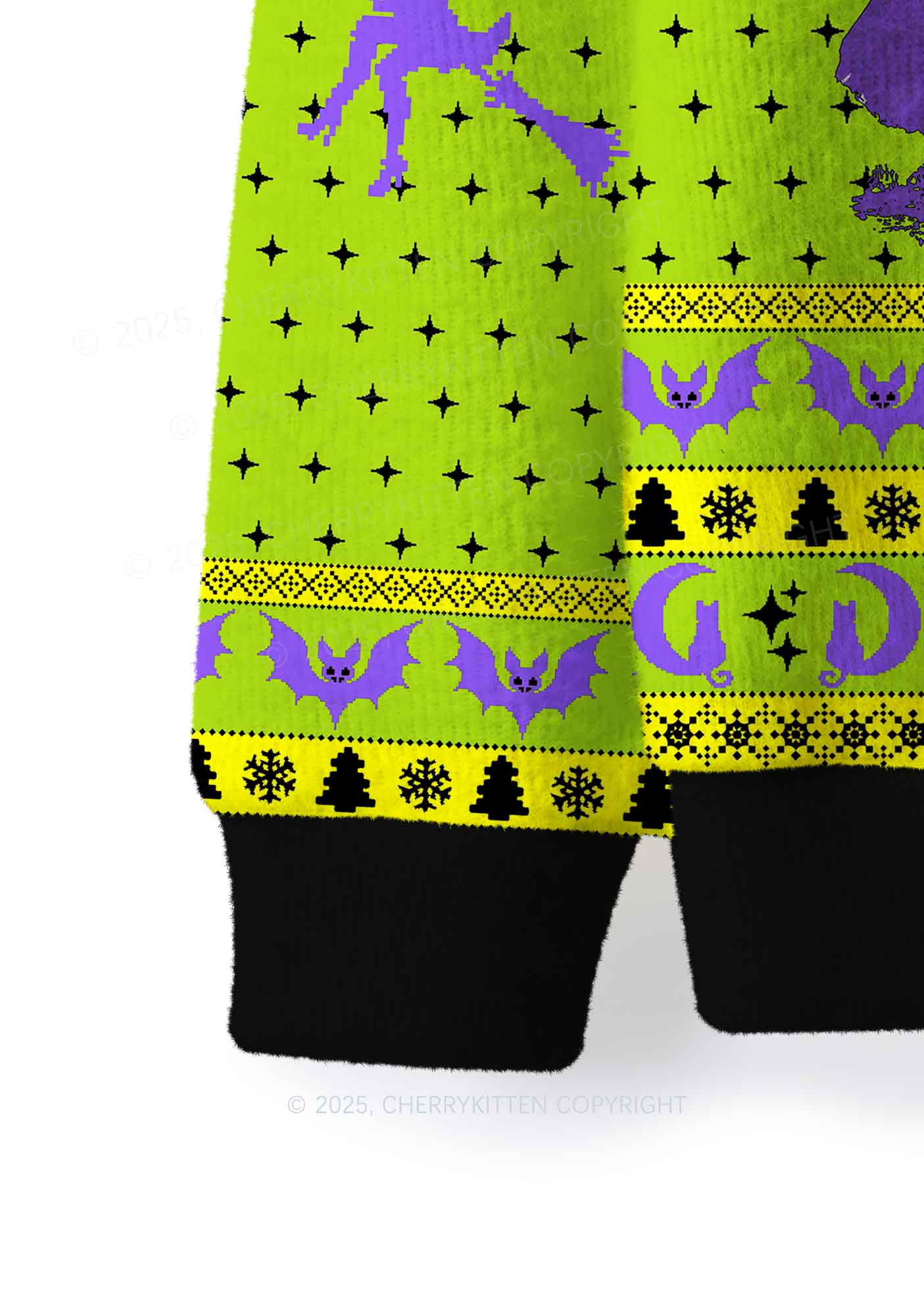 Halloween Girls Will Be Girls Y2K Christmas Knit Sweatshirt Cherrykitten - Image 5