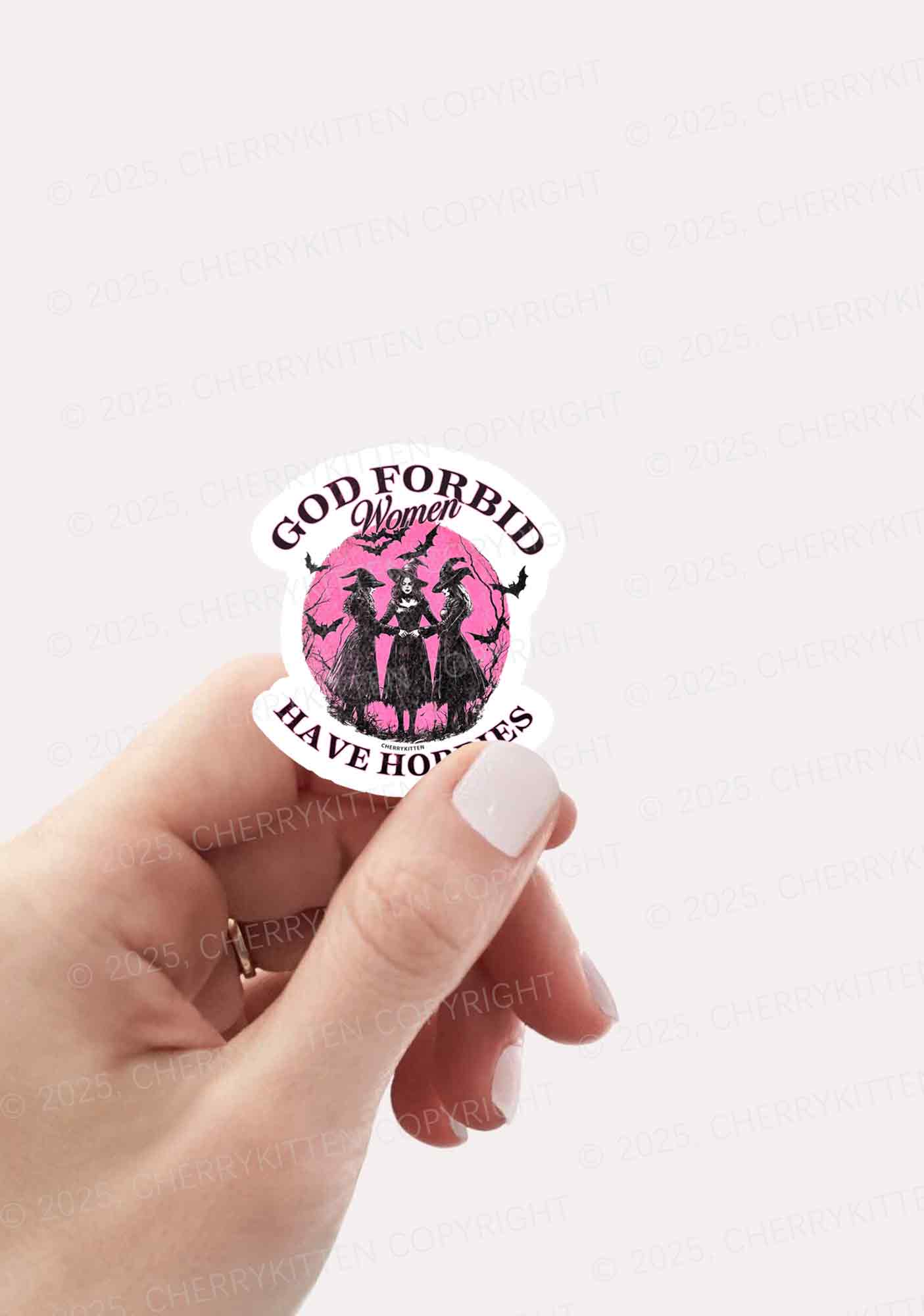 Halloween God Forbid Women Hobbies 1pc Y2K Sticker Cherrykitten - Image 2
