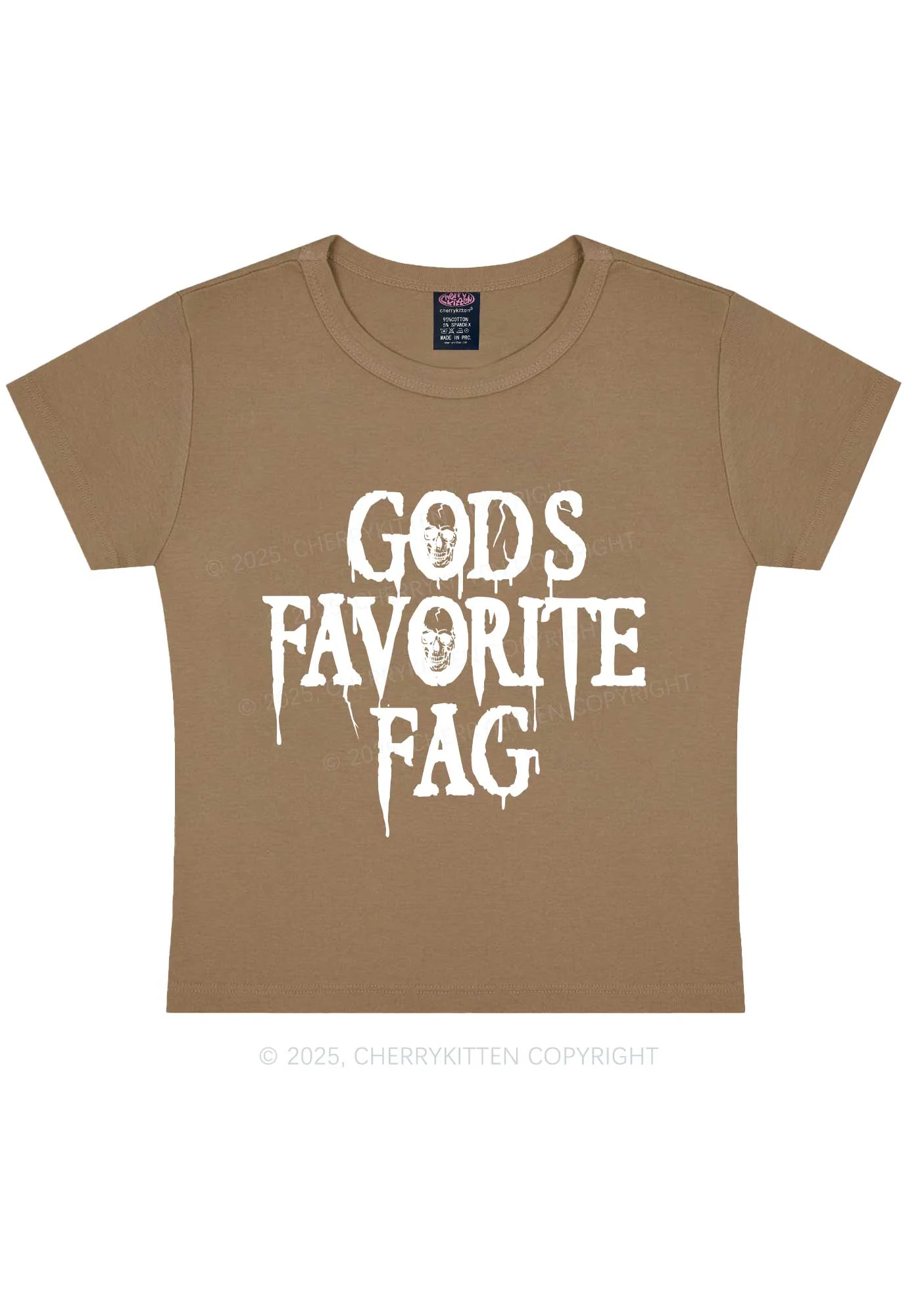 Halloween Gods Favorite Fag Pride Y2K Baby Tee Cherrykitten - Image 12