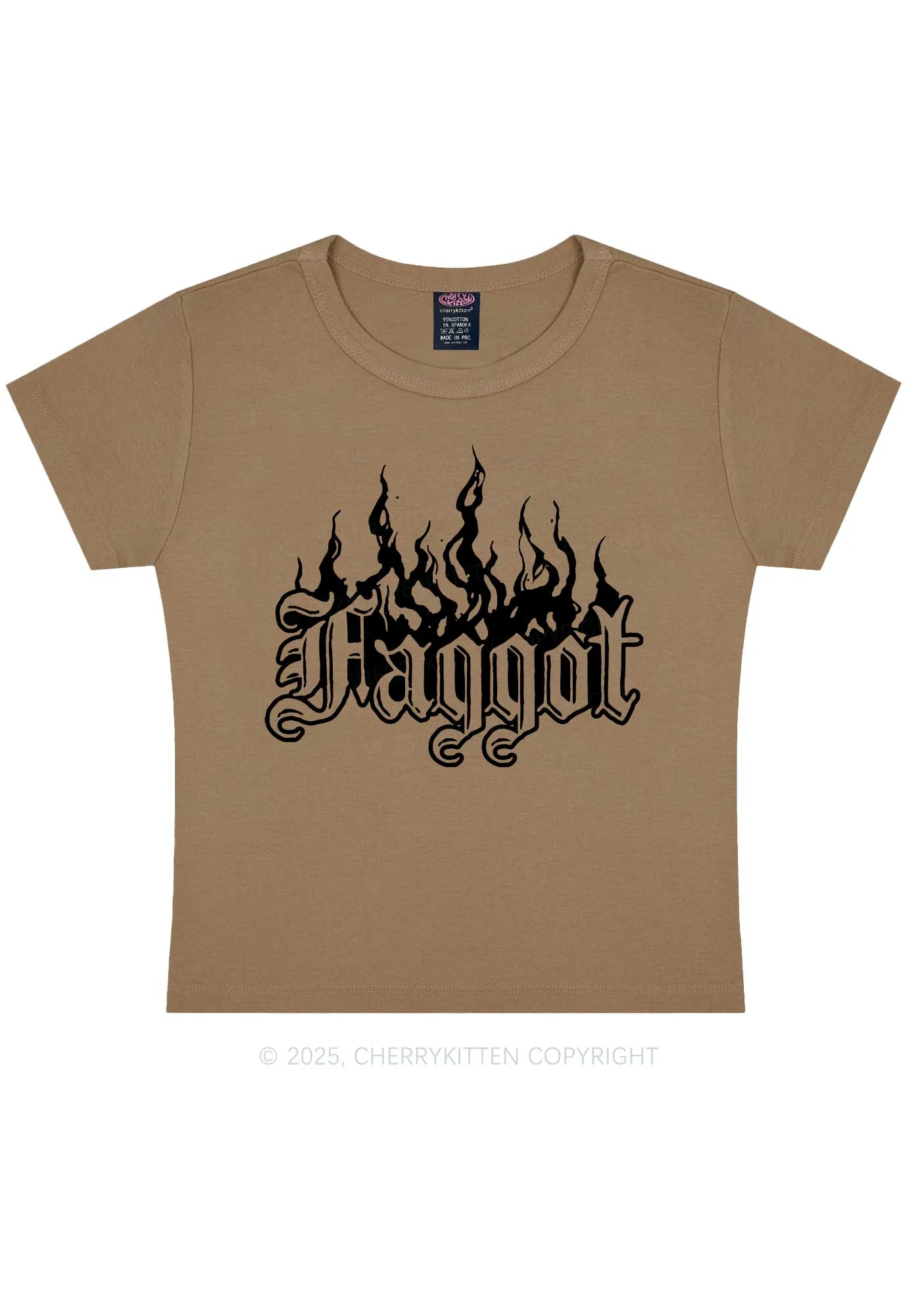 Halloween Goth Faggot Pride Y2K Baby Tee Cherrykitten - Image 10