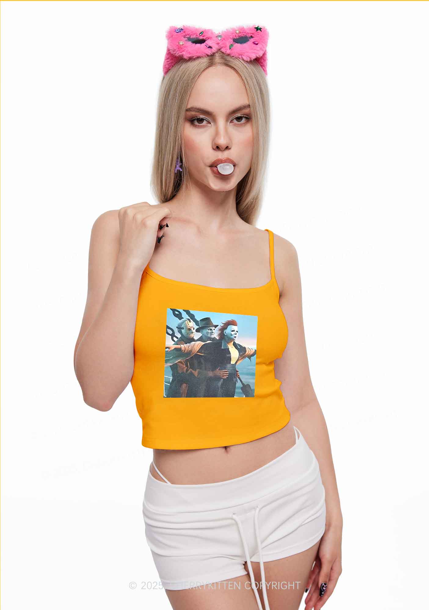 Halloween Horror Characters Y2K Spaghetti Strap Cami Cherrykitten - Image 2