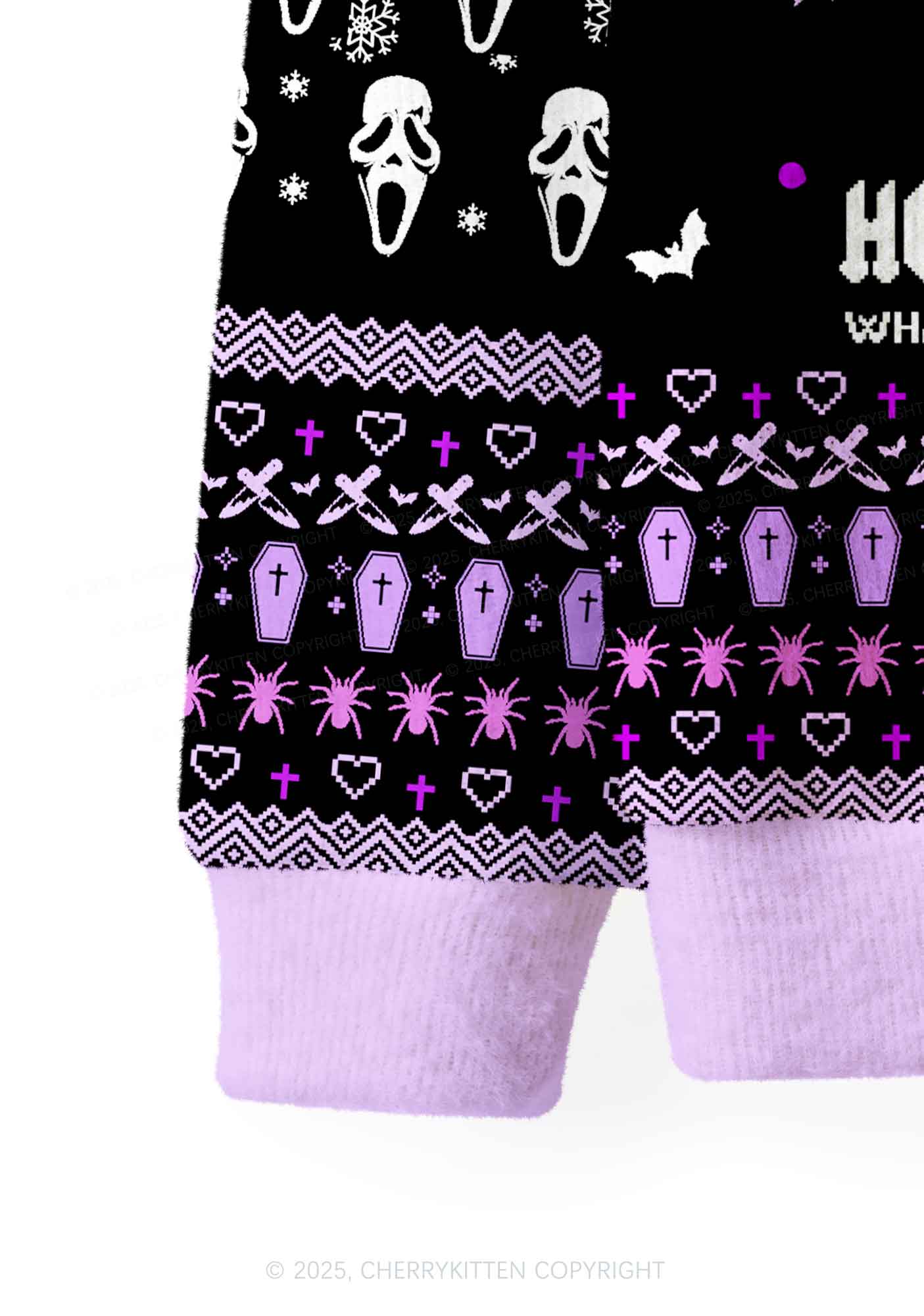 Halloween Horror Film Club Y2K Christmas Cardigan Knit Sweatshirt Cherrykitten - Image 4