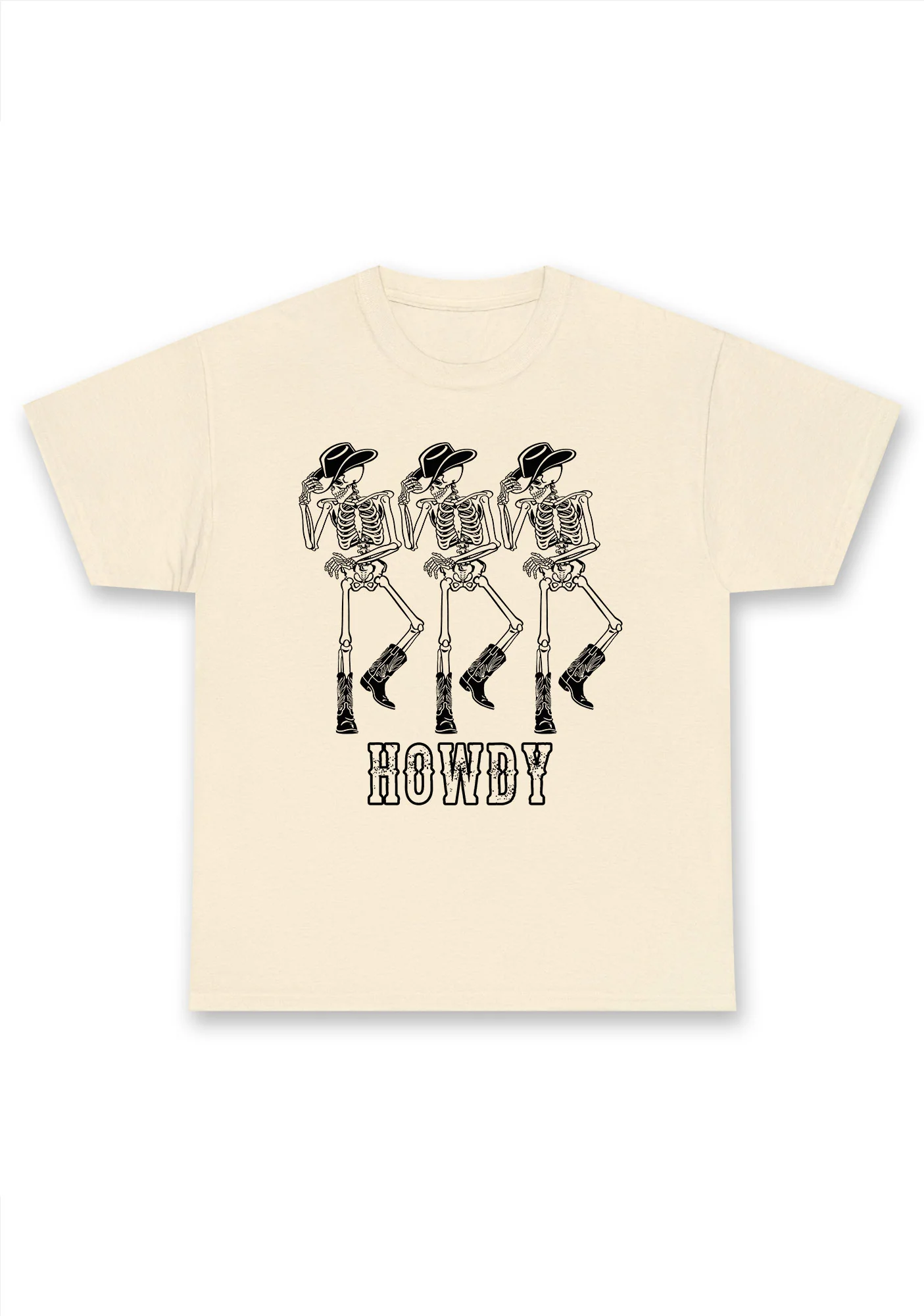 Halloween Howdy Dancing Skeletons Chunky Shirt - Image 3