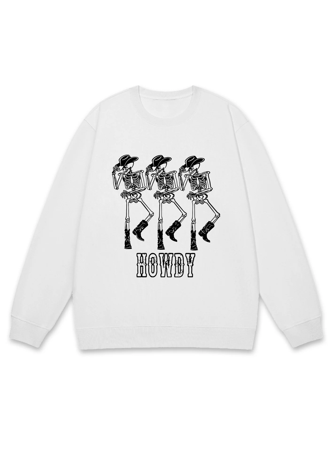 Halloween Howdy Dancing Skeletons Y2K Sweatshirt - Image 3