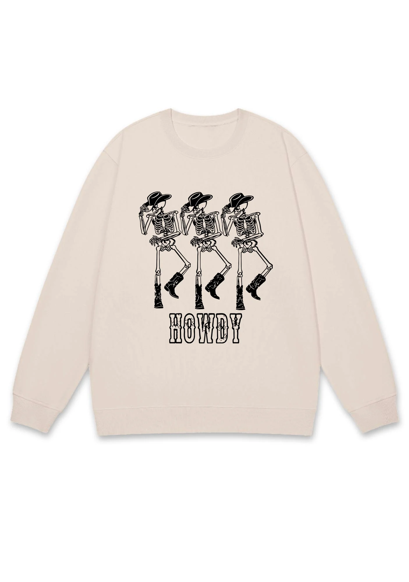 Halloween Howdy Dancing Skeletons Y2K Sweatshirt - Image 4