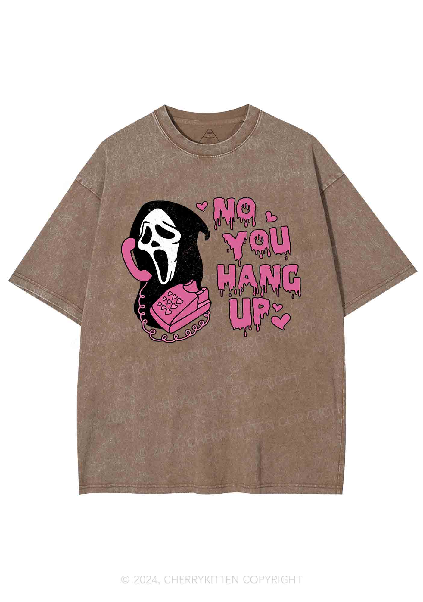 Halloween No You Hang Up Y2K Washed Tee Cherrykitten - Image 7