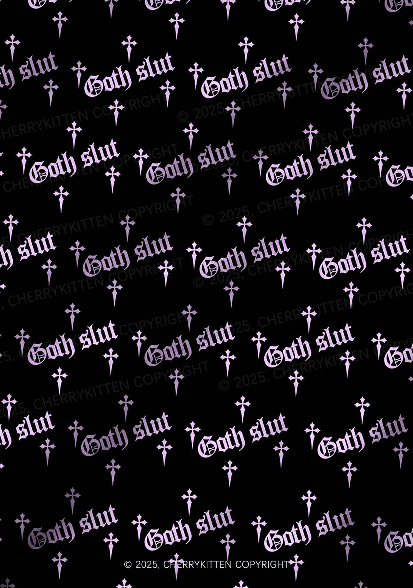 Halloween Pink Goth Slxt Y2K Print Long Sleeve Pajama Set Cherrykitten - Image 6