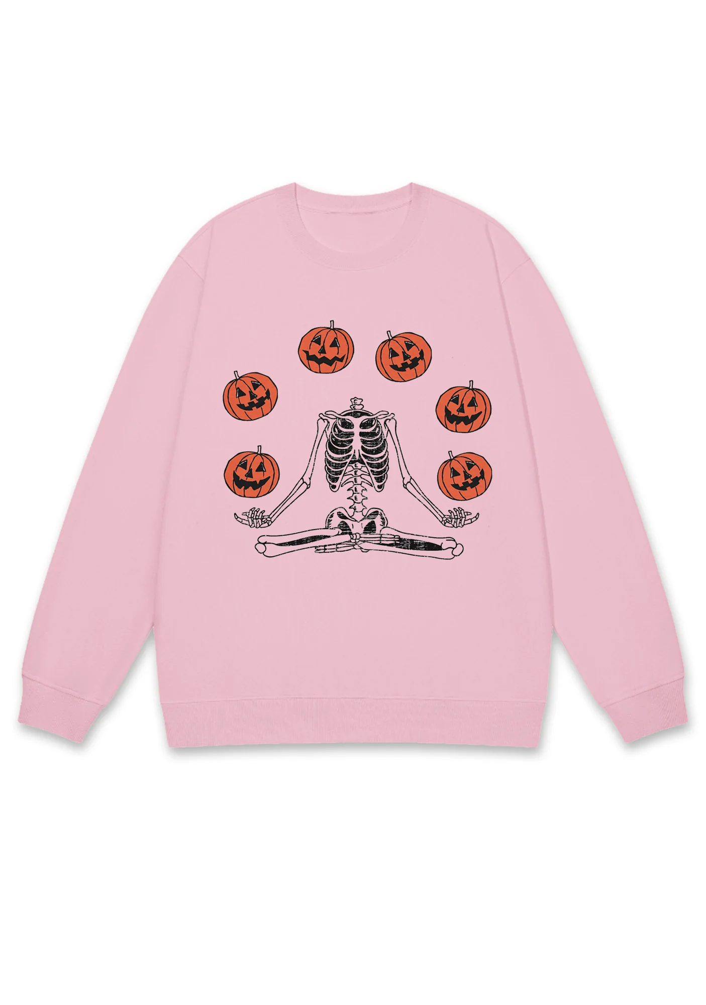Halloween Pumpkin Head Skeleton Y2K Sweatshirt - Image 6