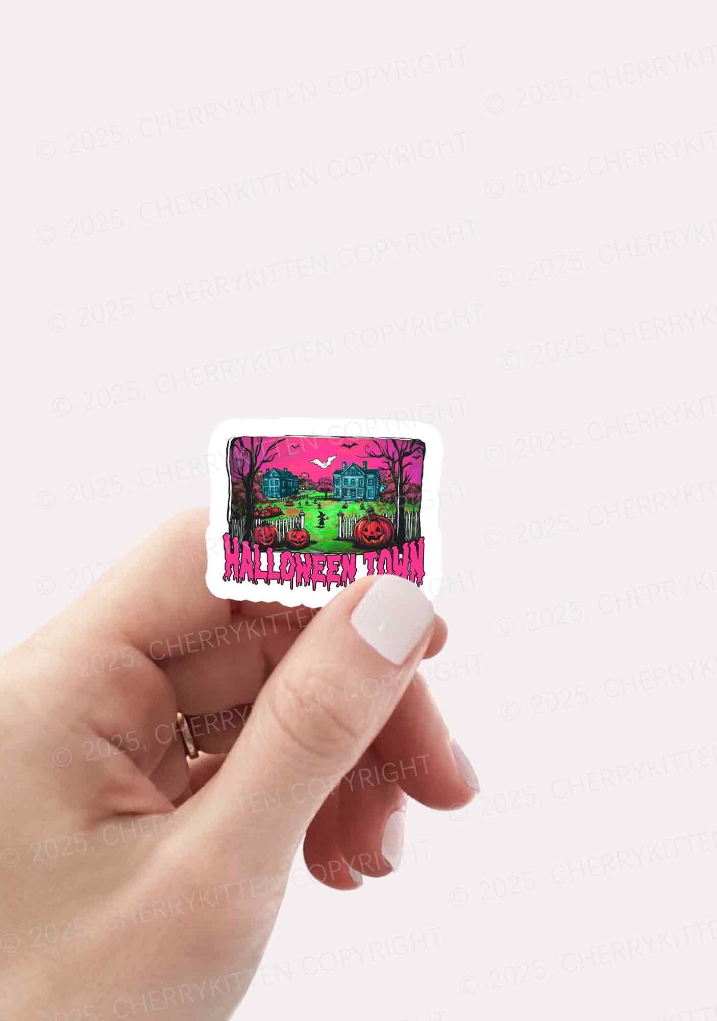 Halloween Pumpkin Town Y2K Sticker Cherrykitten - Image 2