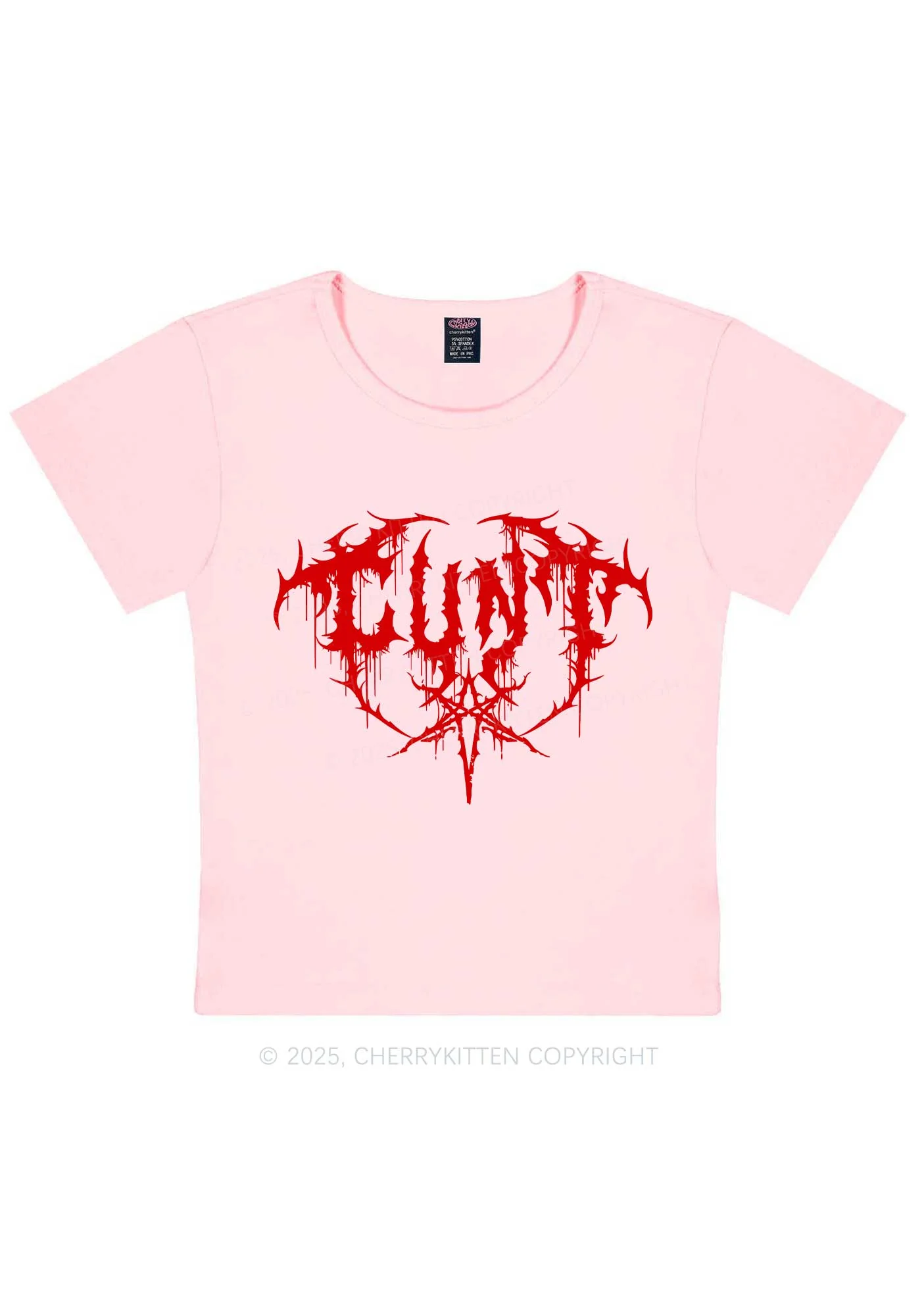 Halloween Punk Cxxt Y2K Baby Tee Cherrykitten - Image 11