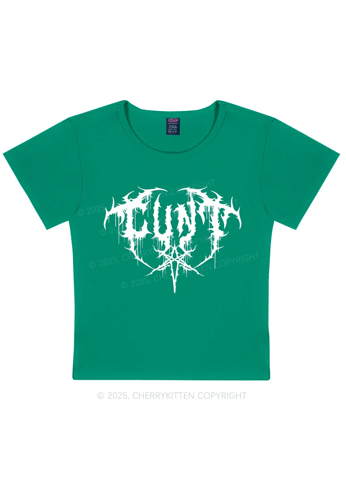 Halloween Punk Cxxt Y2K Baby Tee Cherrykitten - Image 13