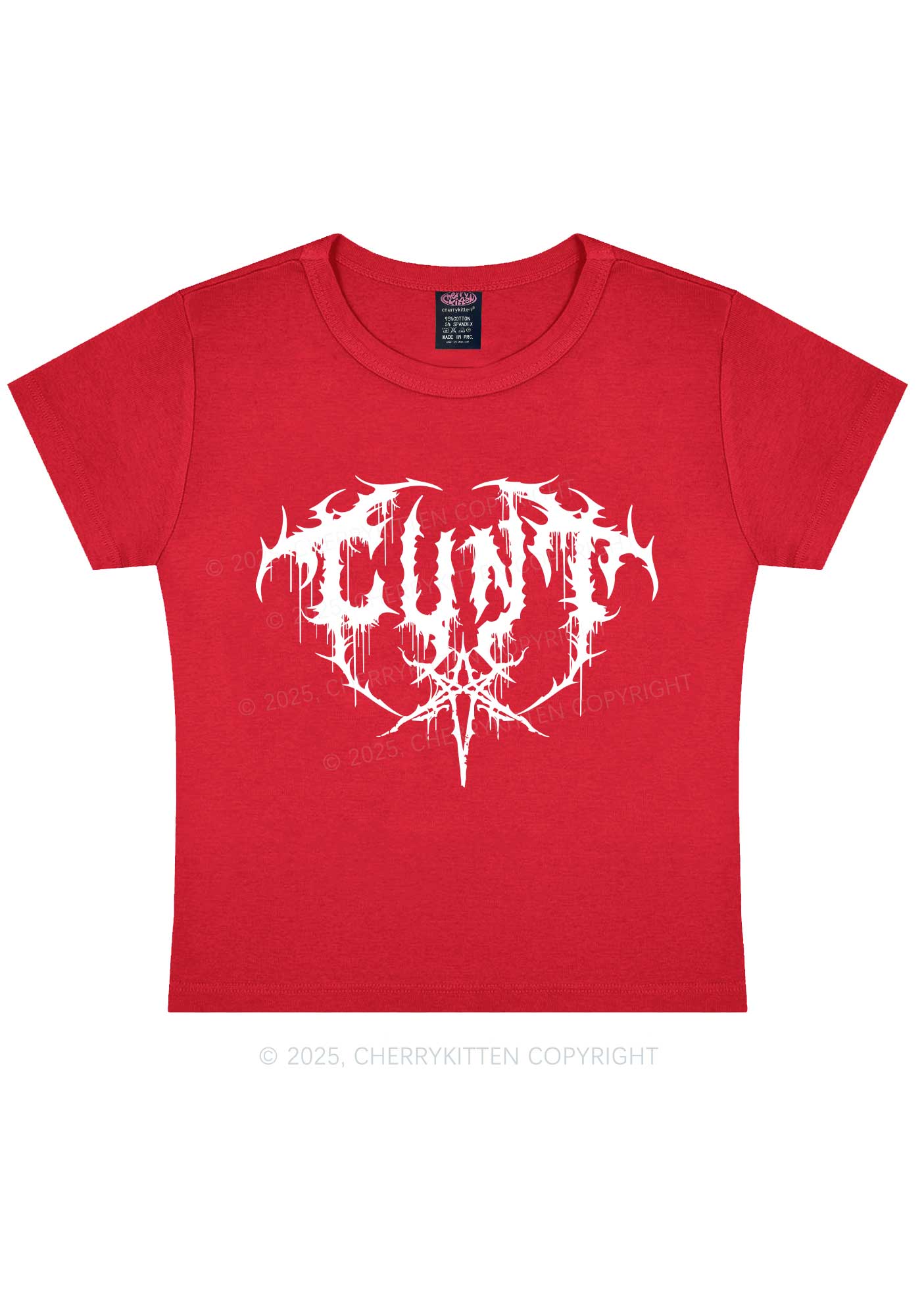 Halloween Punk Cxxt Y2K Baby Tee Cherrykitten - Image 6