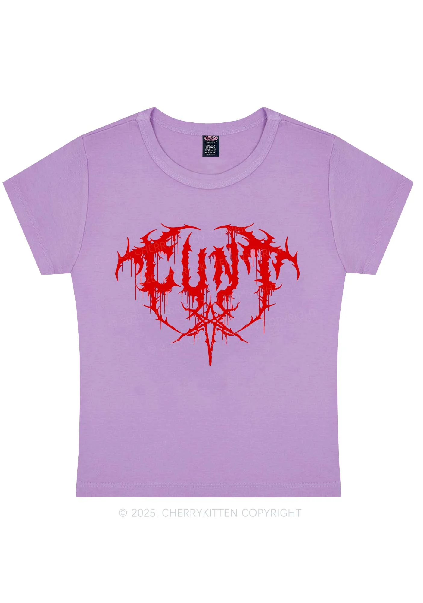 Halloween Punk Cxxt Y2K Baby Tee Cherrykitten - Image 7