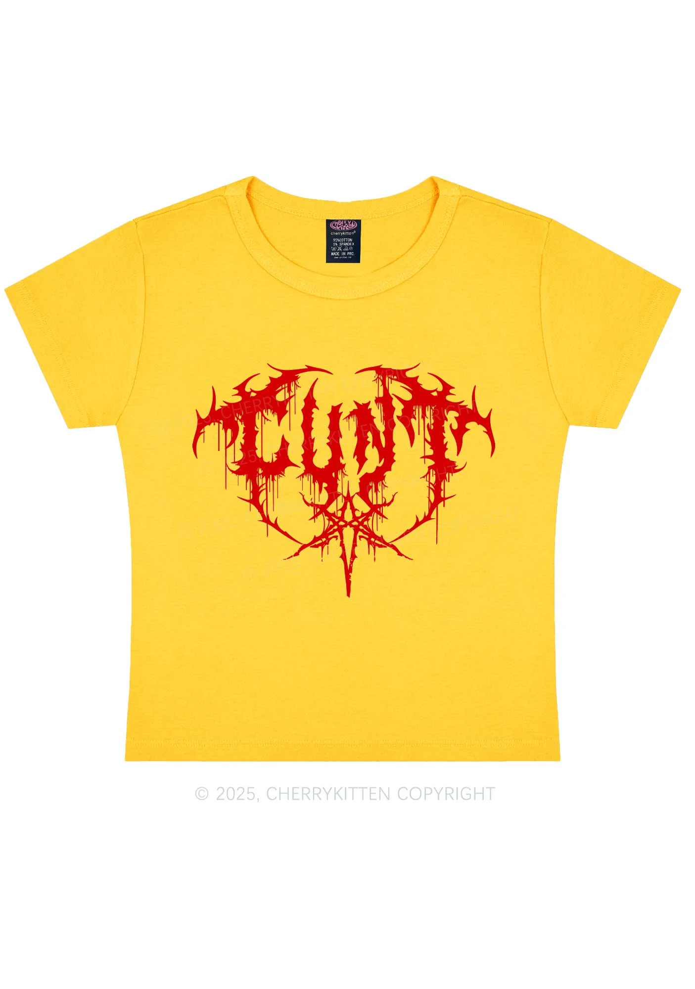 Halloween Punk Cxxt Y2K Baby Tee Cherrykitten - Image 8