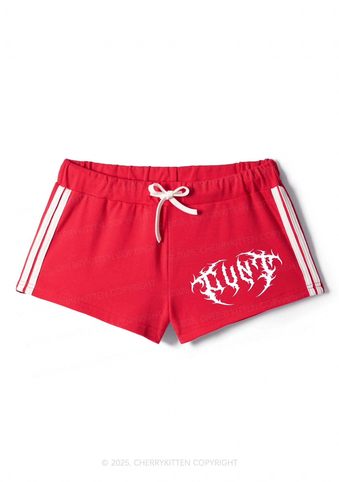 Halloween Punk Cxxt Y2K Drawstring Mini Shorts Cherrykitten - Image 2