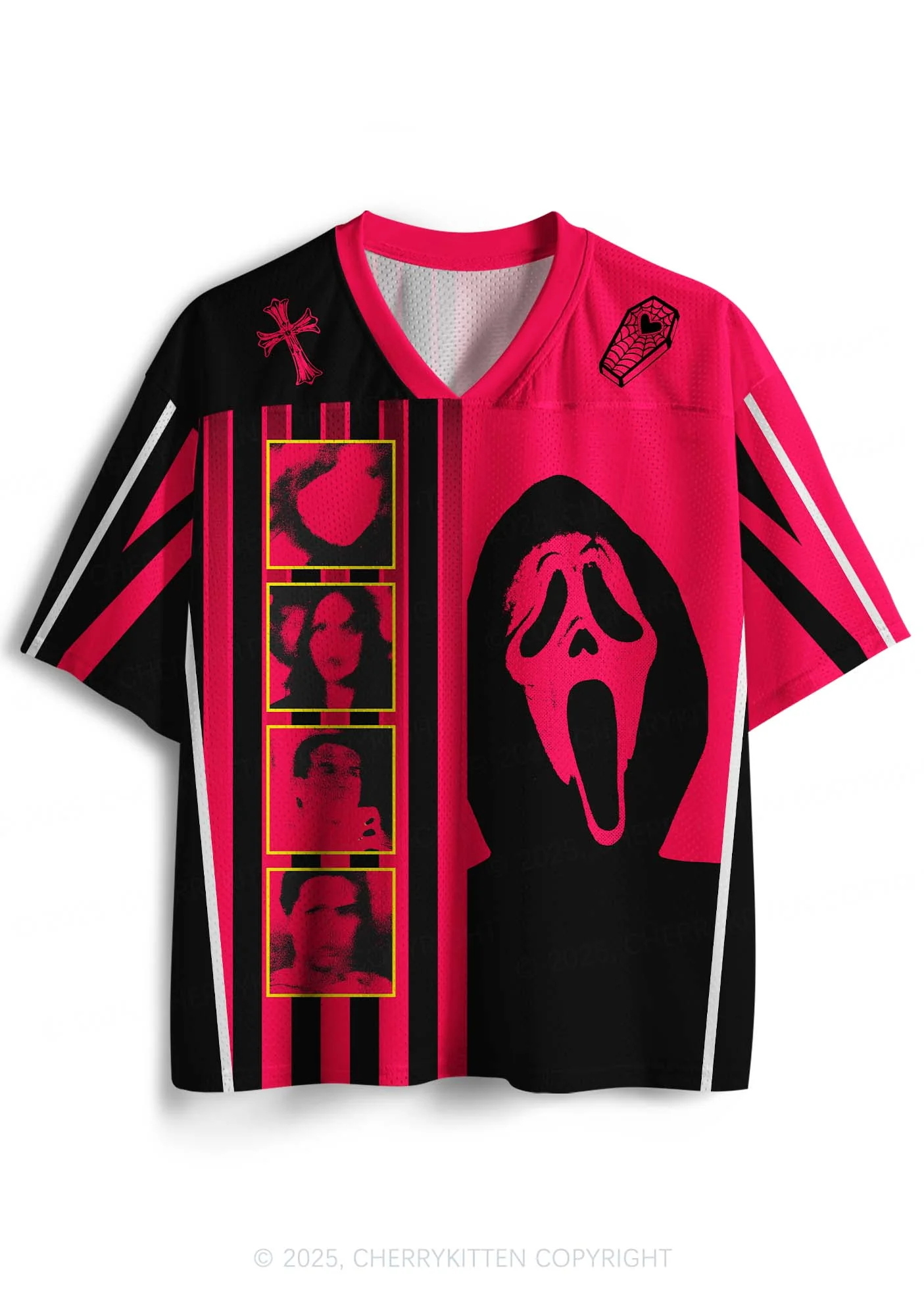 Halloween Scream Ghost Y2K Sport Jersey Shirts Cherrykitten - Image 2