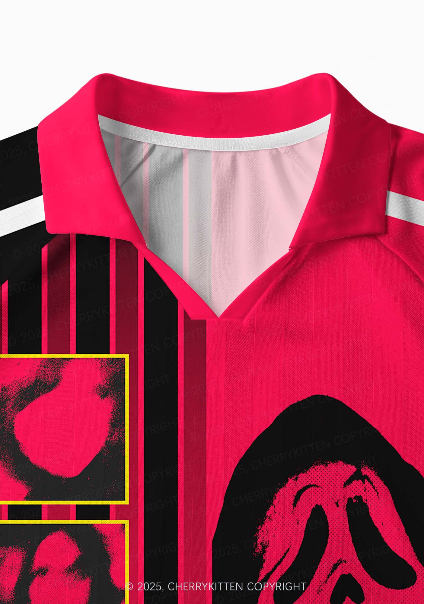 Halloween Scream Ghost Y2K Sport Long Sleeve Jersey Shirts Cherrykitten - Image 4