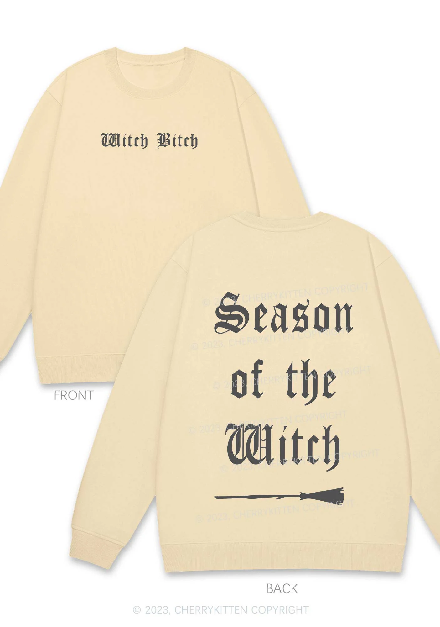 Halloween Season Of The Witch Two Sides Y2K Sweatshirt Cherrykitten - Image 2