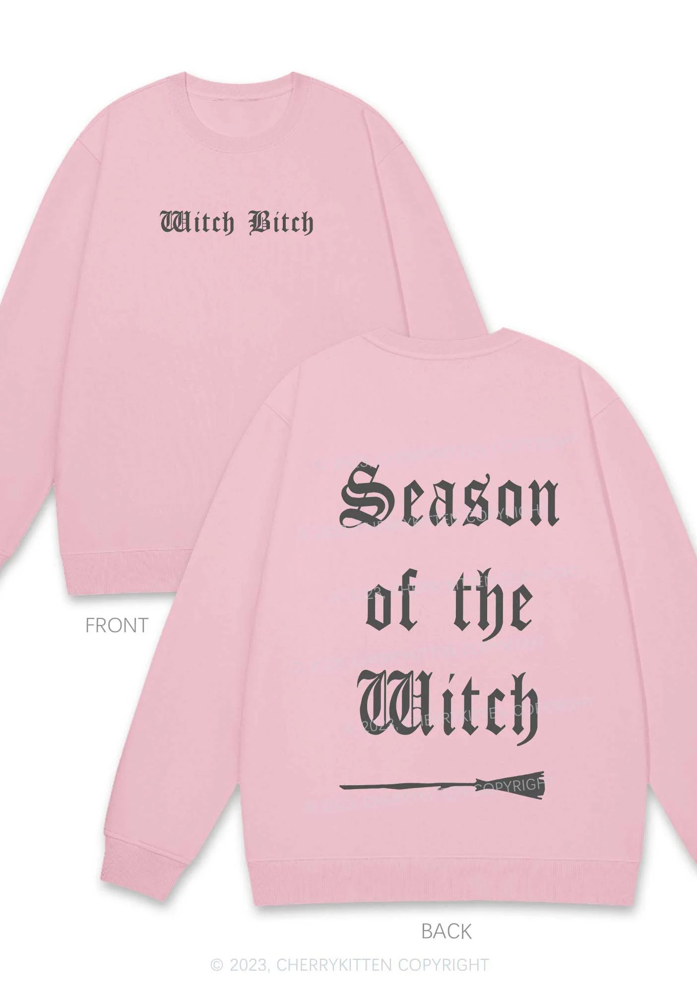 Halloween Season Of The Witch Two Sides Y2K Sweatshirt Cherrykitten - Image 4