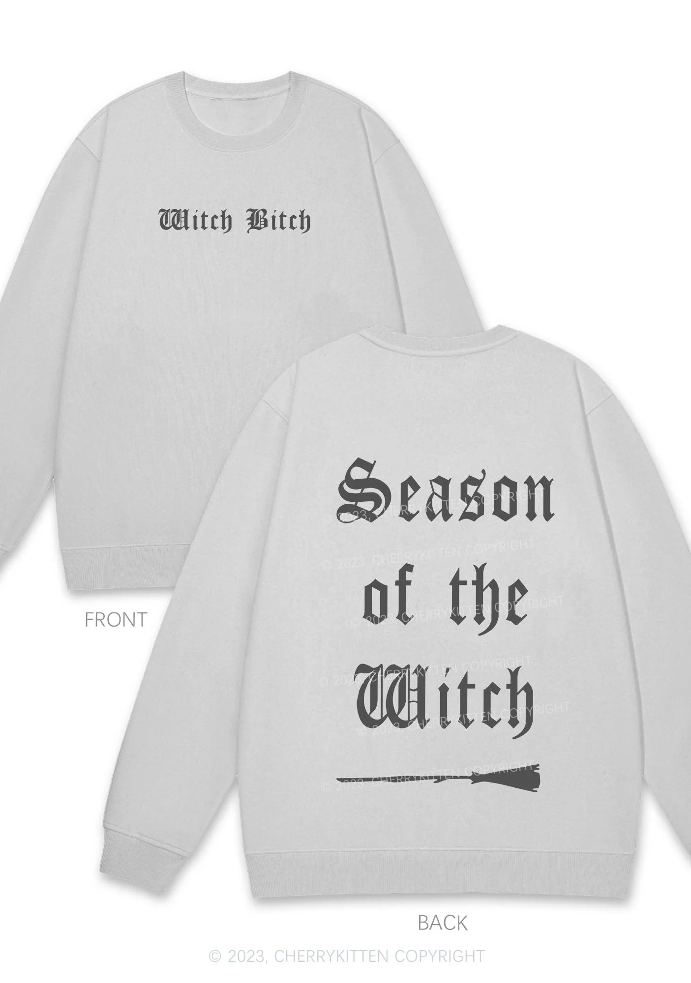 Halloween Season Of The Witch Two Sides Y2K Sweatshirt Cherrykitten - Image 5