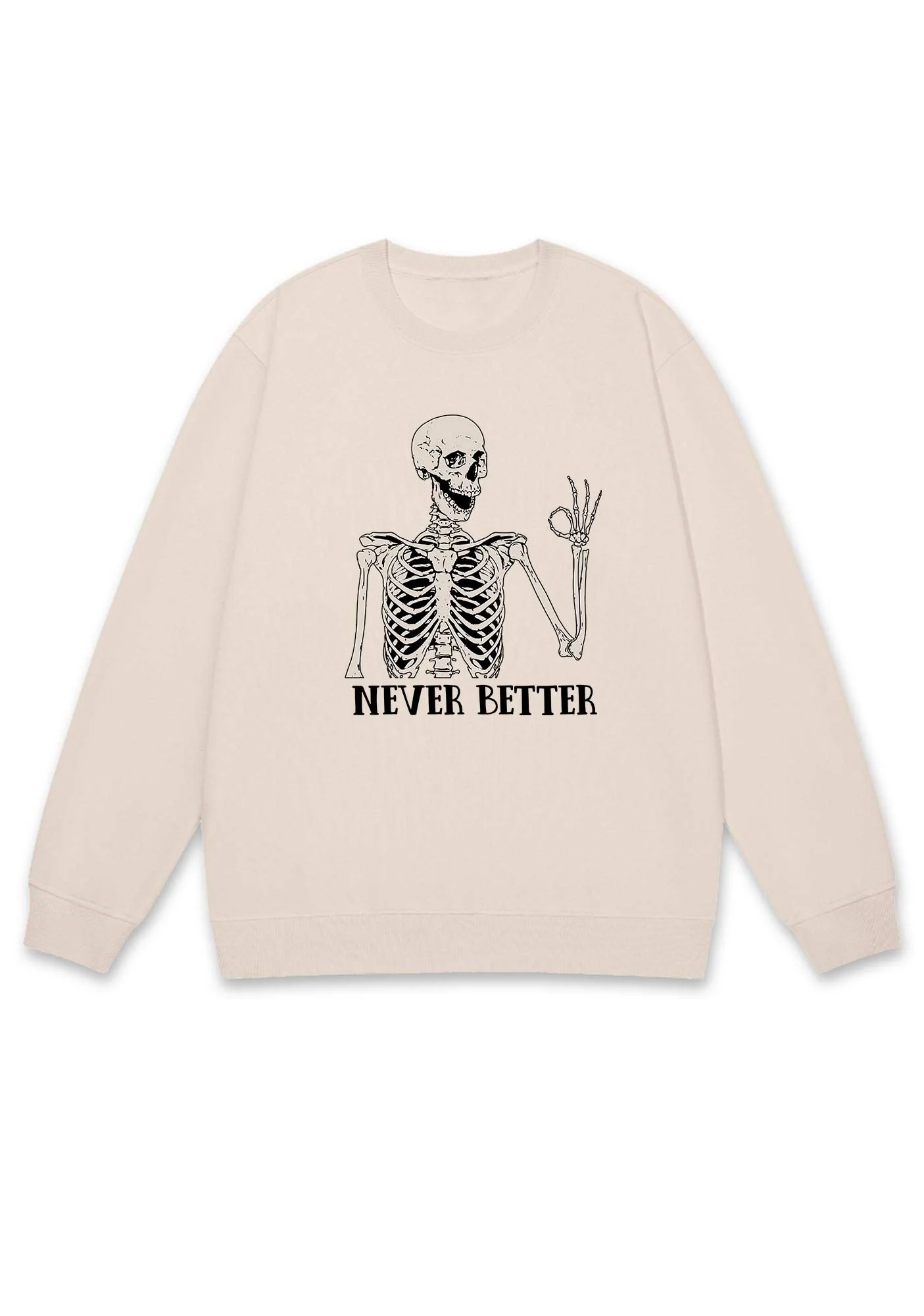 Halloween Skeletons Never Better Y2K Sweatshirt - Image 4