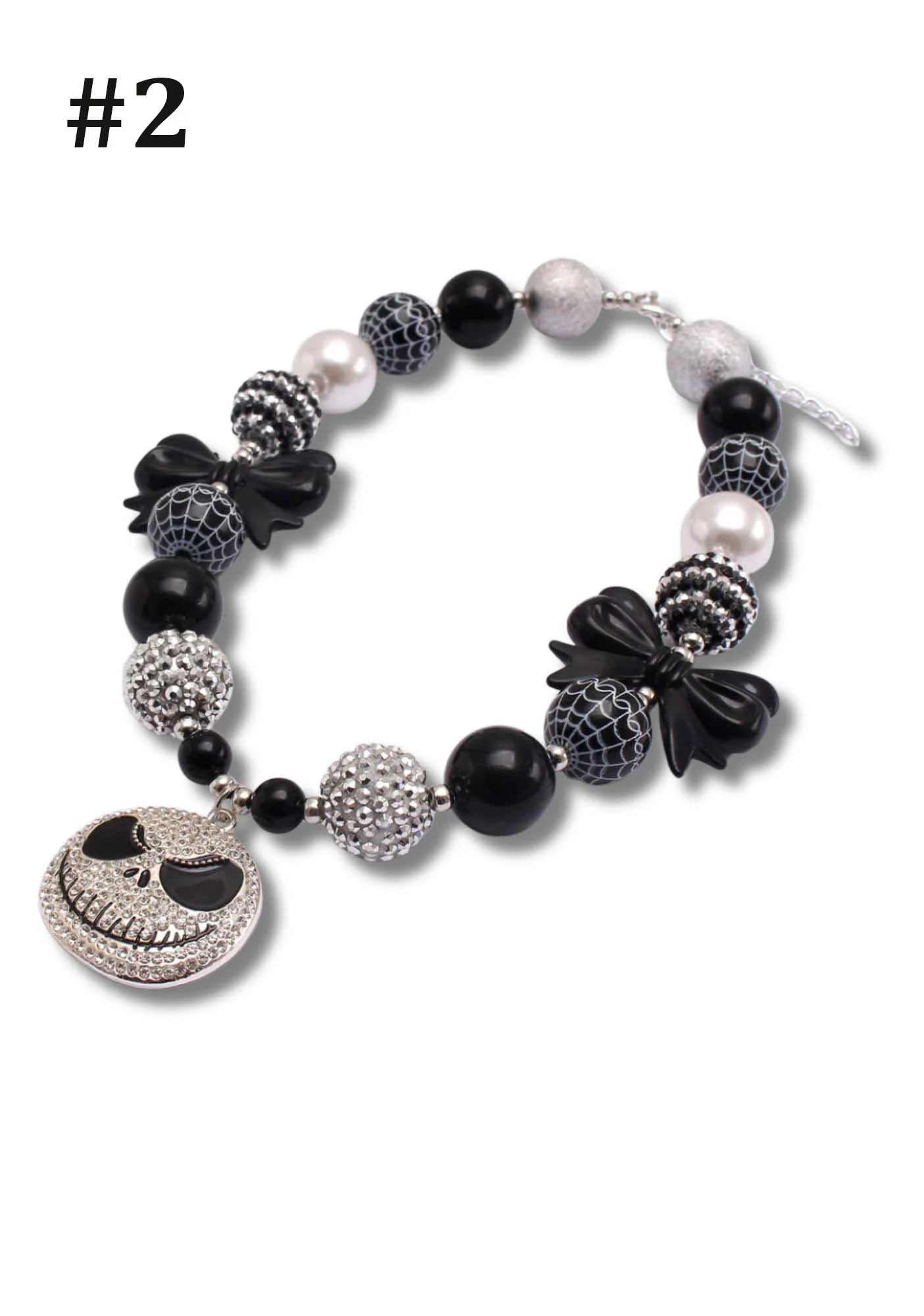 Halloween Skull Pendant Y2K Necklace Cherrykitten - Image 3