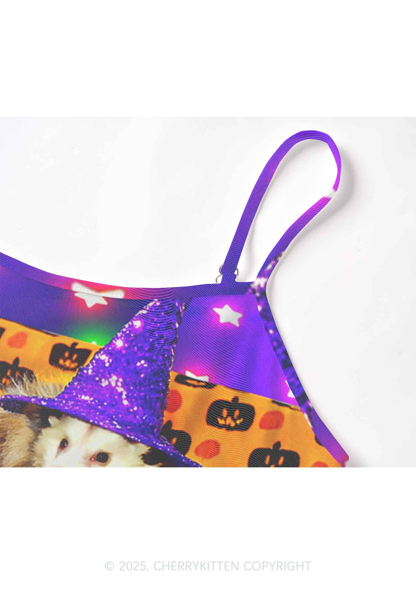 Halloween Sparkle Witch Ratz Y2K Mesh Cami Tank Cherrykitten - Image 5
