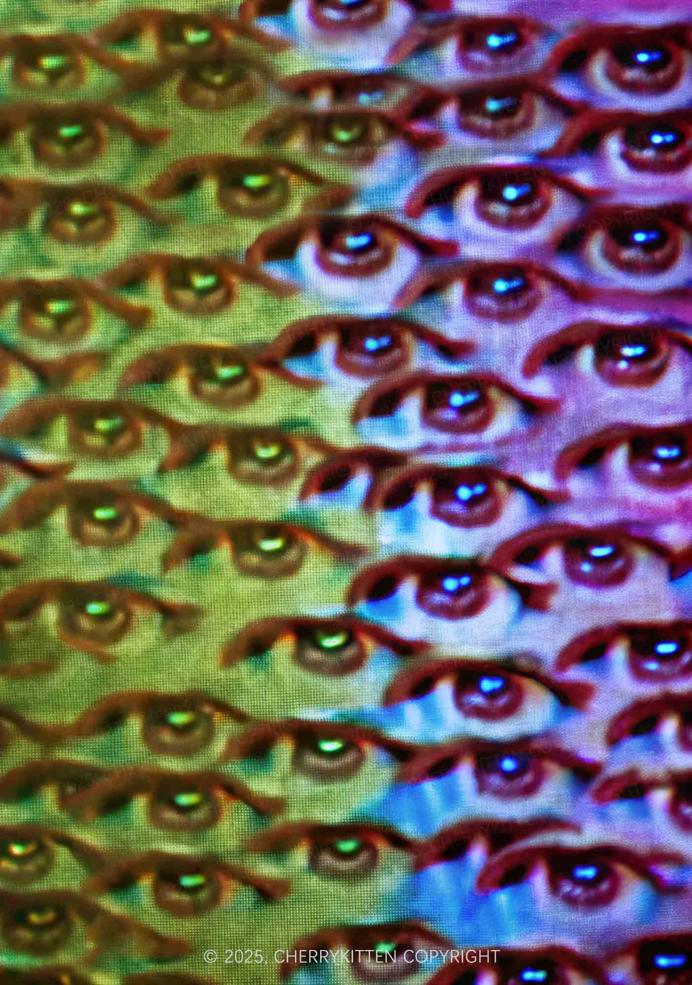 Halloween Spectrum Eyes Y2K Mesh Cami Tank Cherrykitten - Image 2
