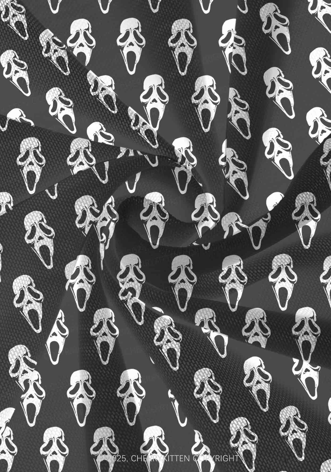 Halloween Spooky Ghost Y2K Print Mini Layered Skirt Cherrykitten - Image 4