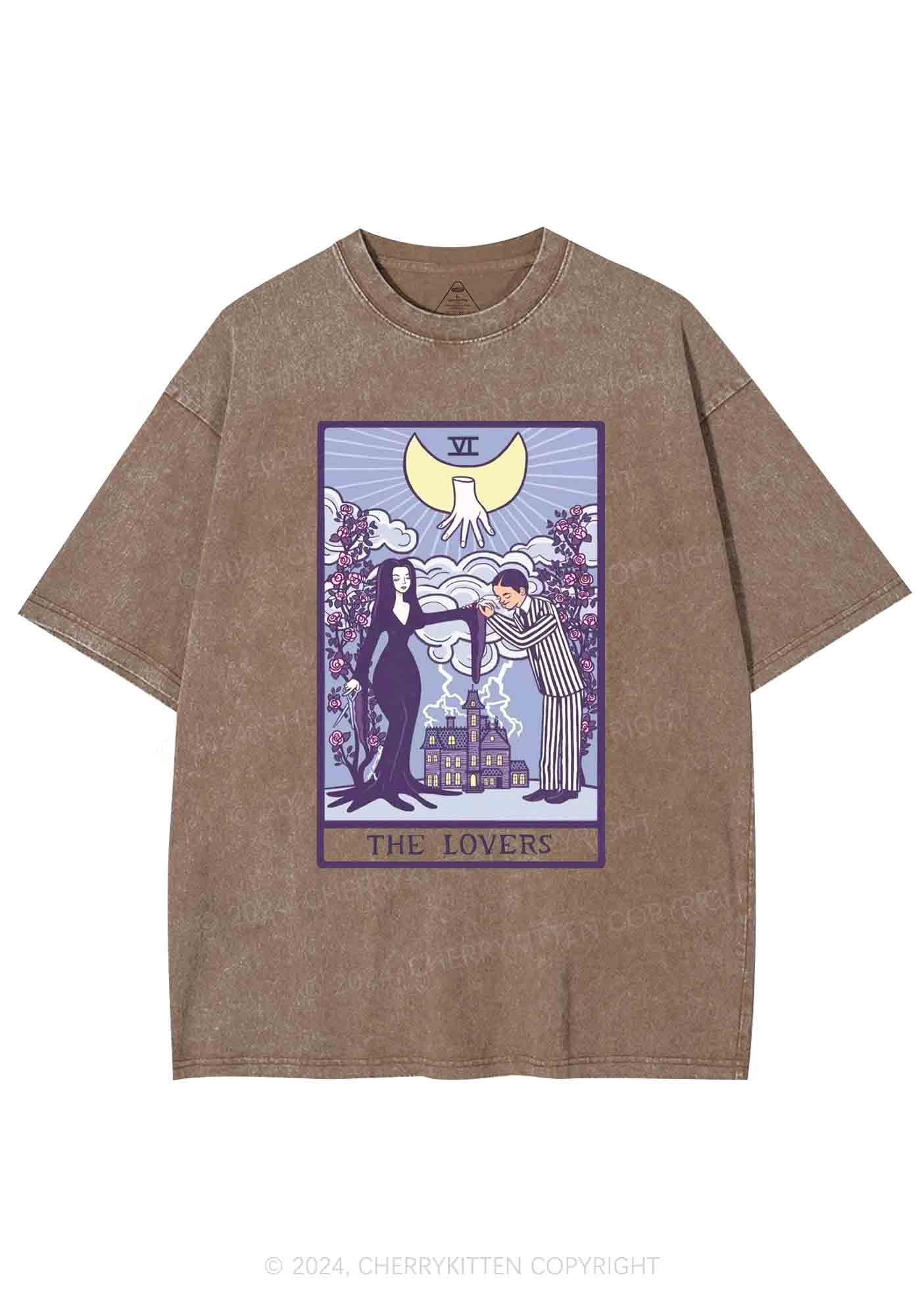 Halloween The Lovers Y2K Washed Tee Cherrykitten - Image 7