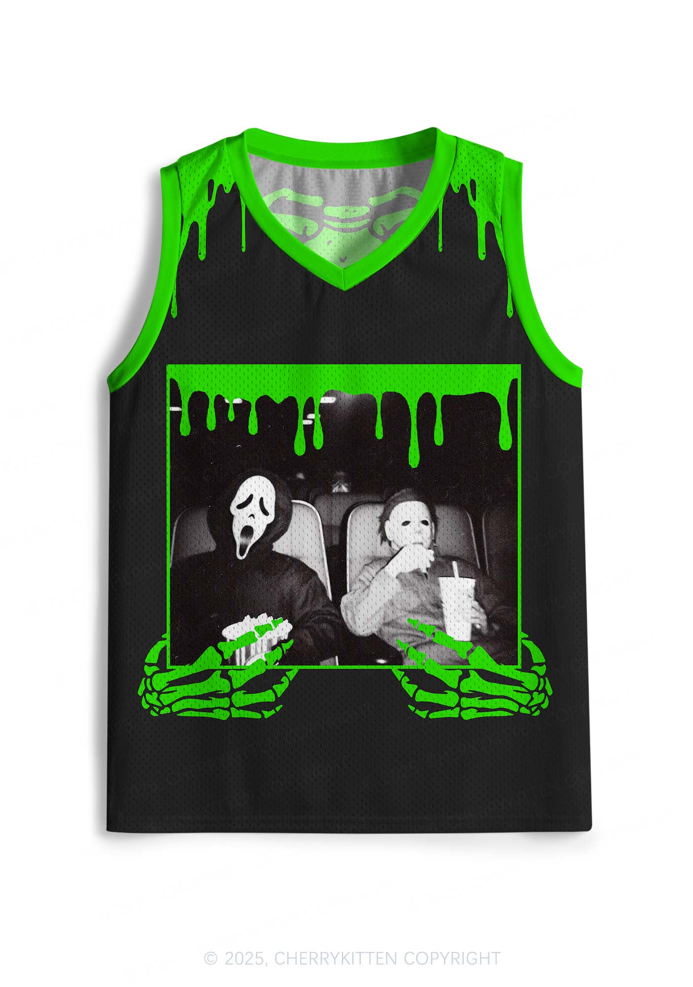 Halloween Watching Movie Y2K Sport Jersey Tank Cherrykitten - Image 2