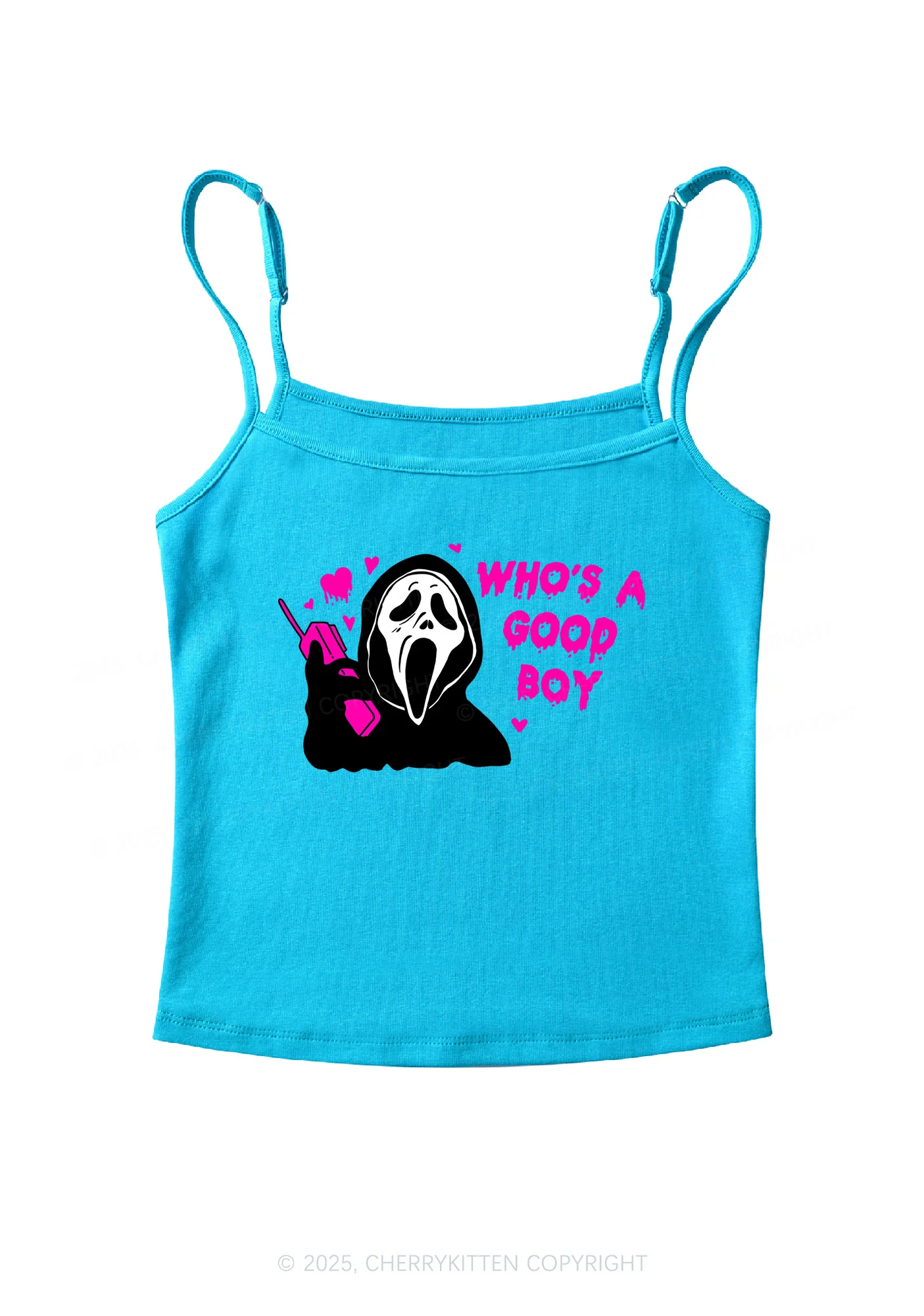 Halloween Whos Good Boy Y2K Spaghetti Strap Cami Cherrykitten - Image 7