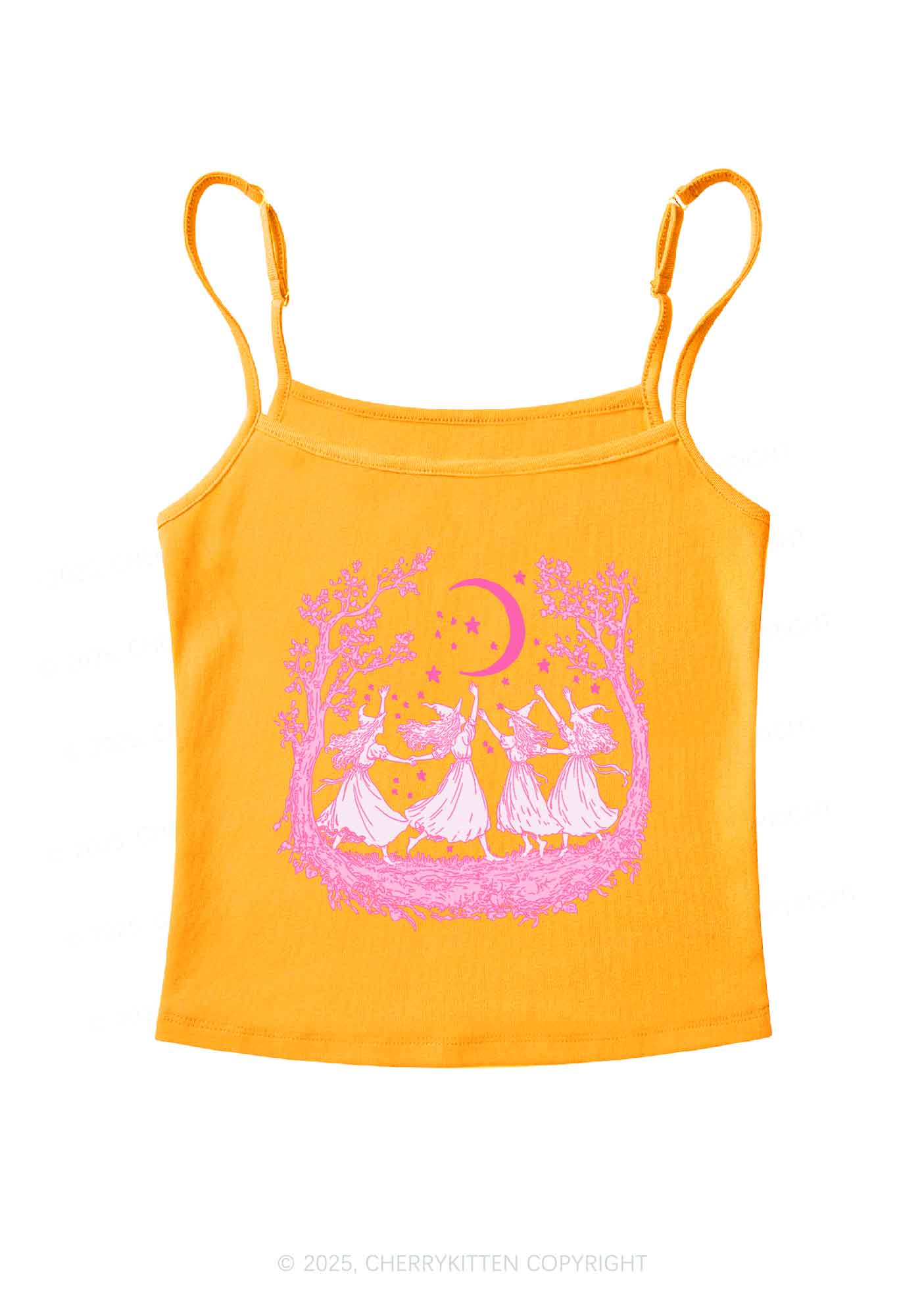 Halloween Witches Dancing Under Moon Y2K Spaghetti Strap Cami Cherrykitten - Image 6