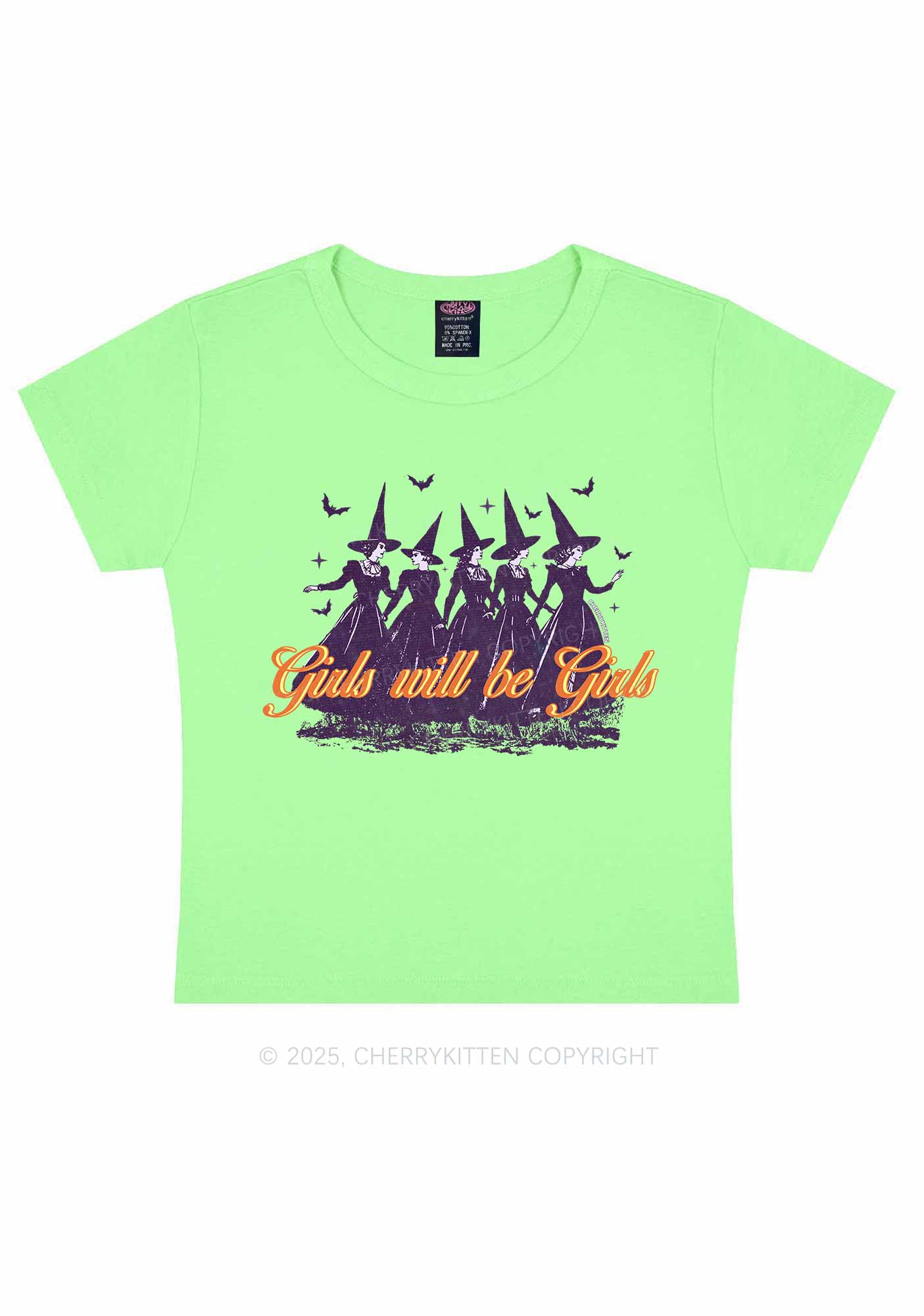 Halloween Witches Will Be Witches Y2K Baby Tee Cherrykitten - Image 11