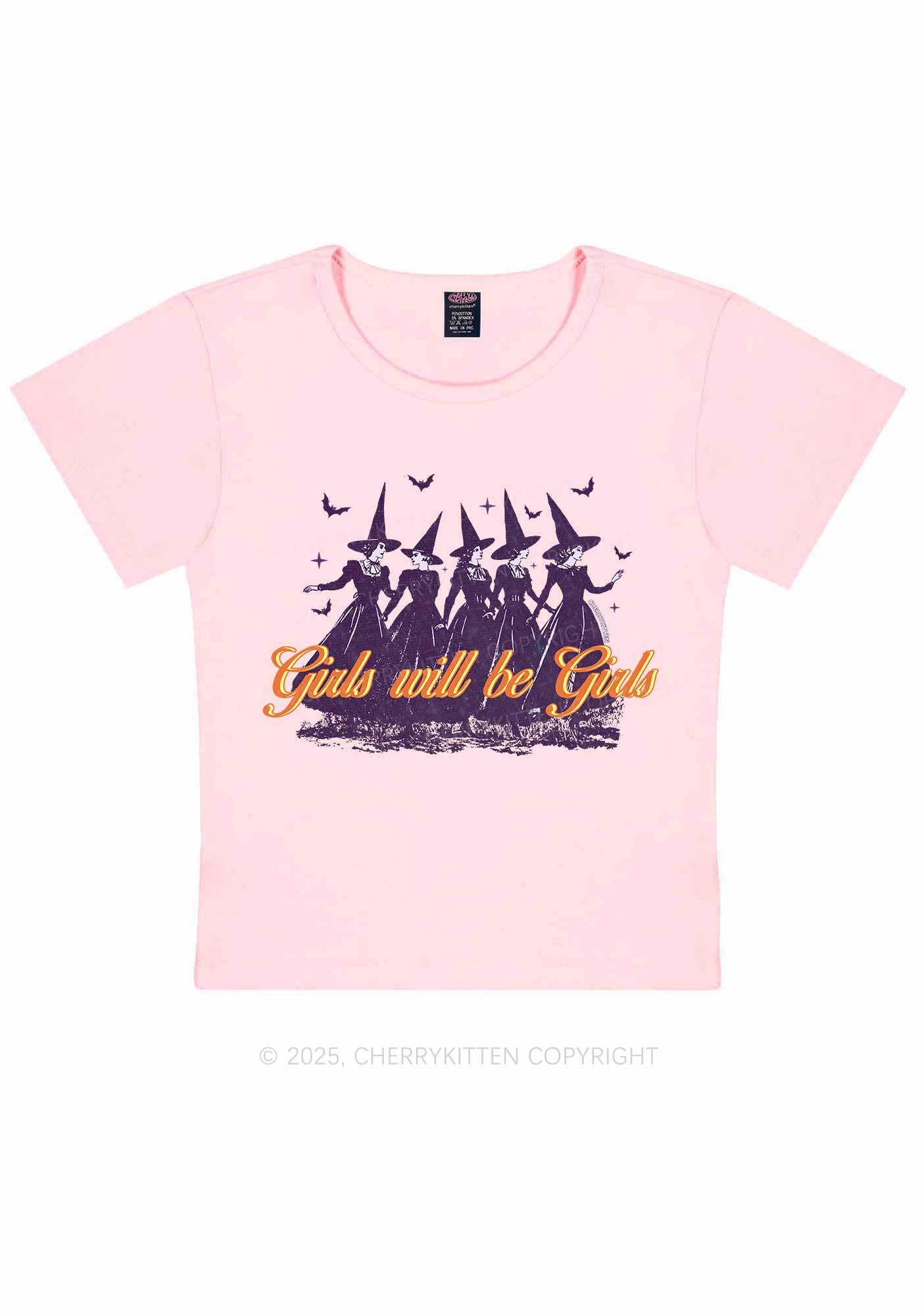Halloween Witches Will Be Witches Y2K Baby Tee Cherrykitten - Image 12