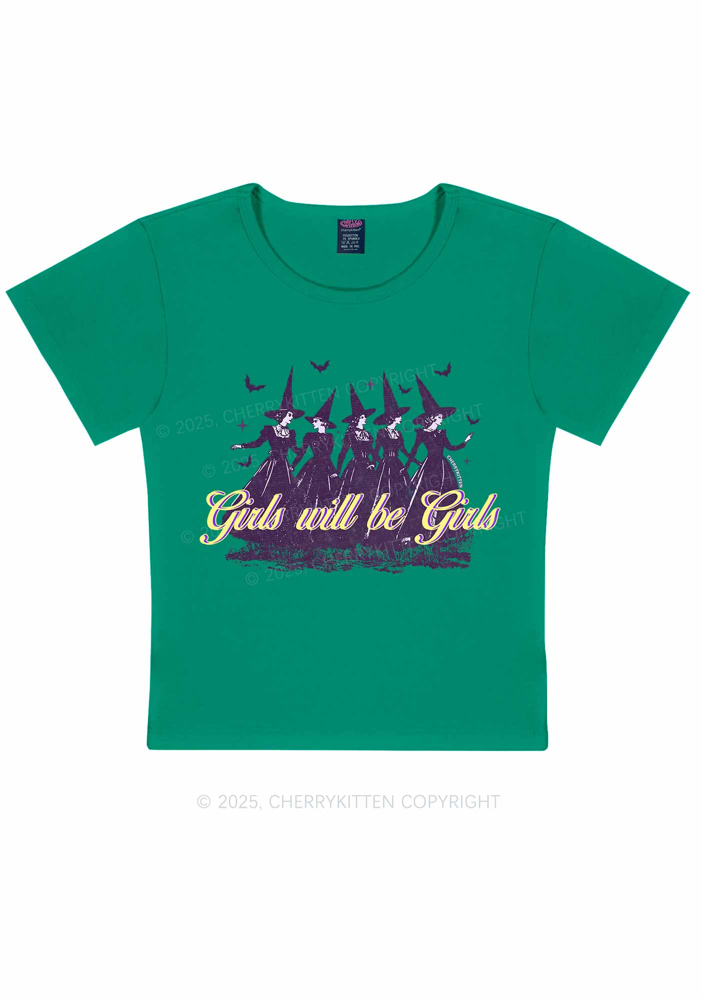 Halloween Witches Will Be Witches Y2K Baby Tee Cherrykitten - Image 13