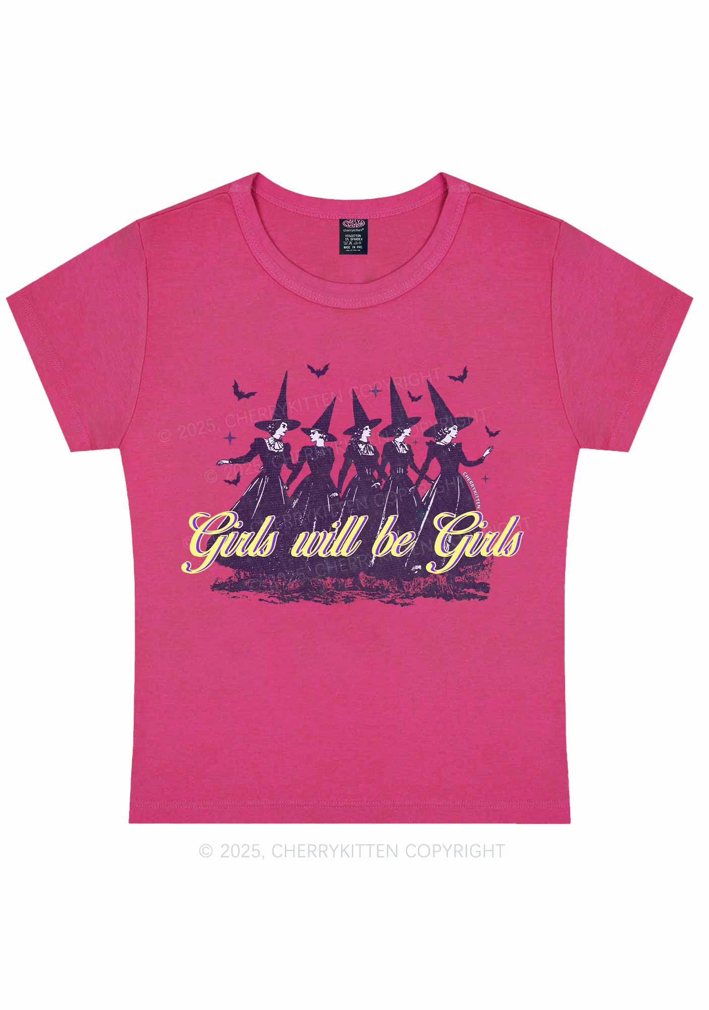 Halloween Witches Will Be Witches Y2K Baby Tee Cherrykitten - Image 6