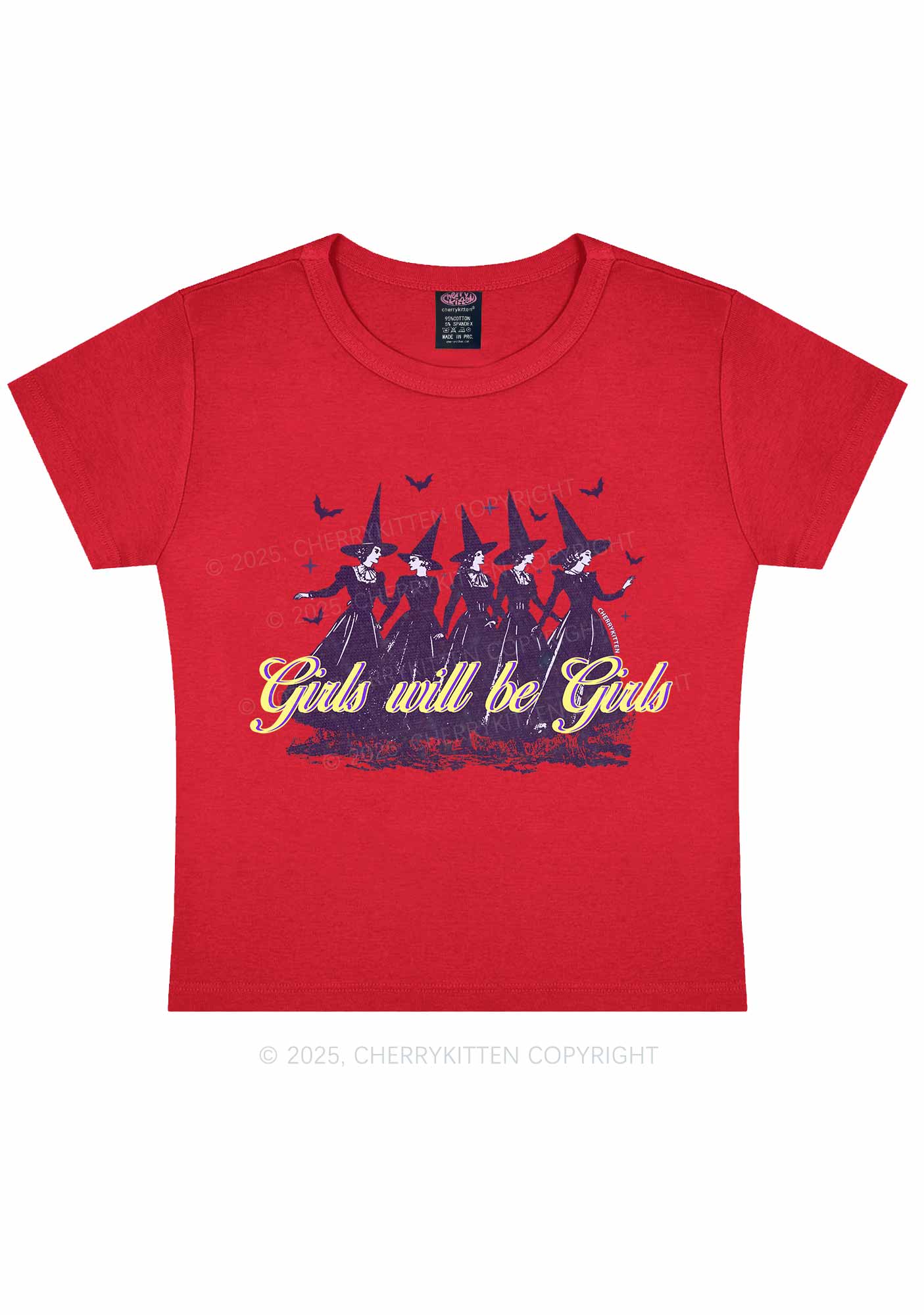 Halloween Witches Will Be Witches Y2K Baby Tee Cherrykitten - Image 9