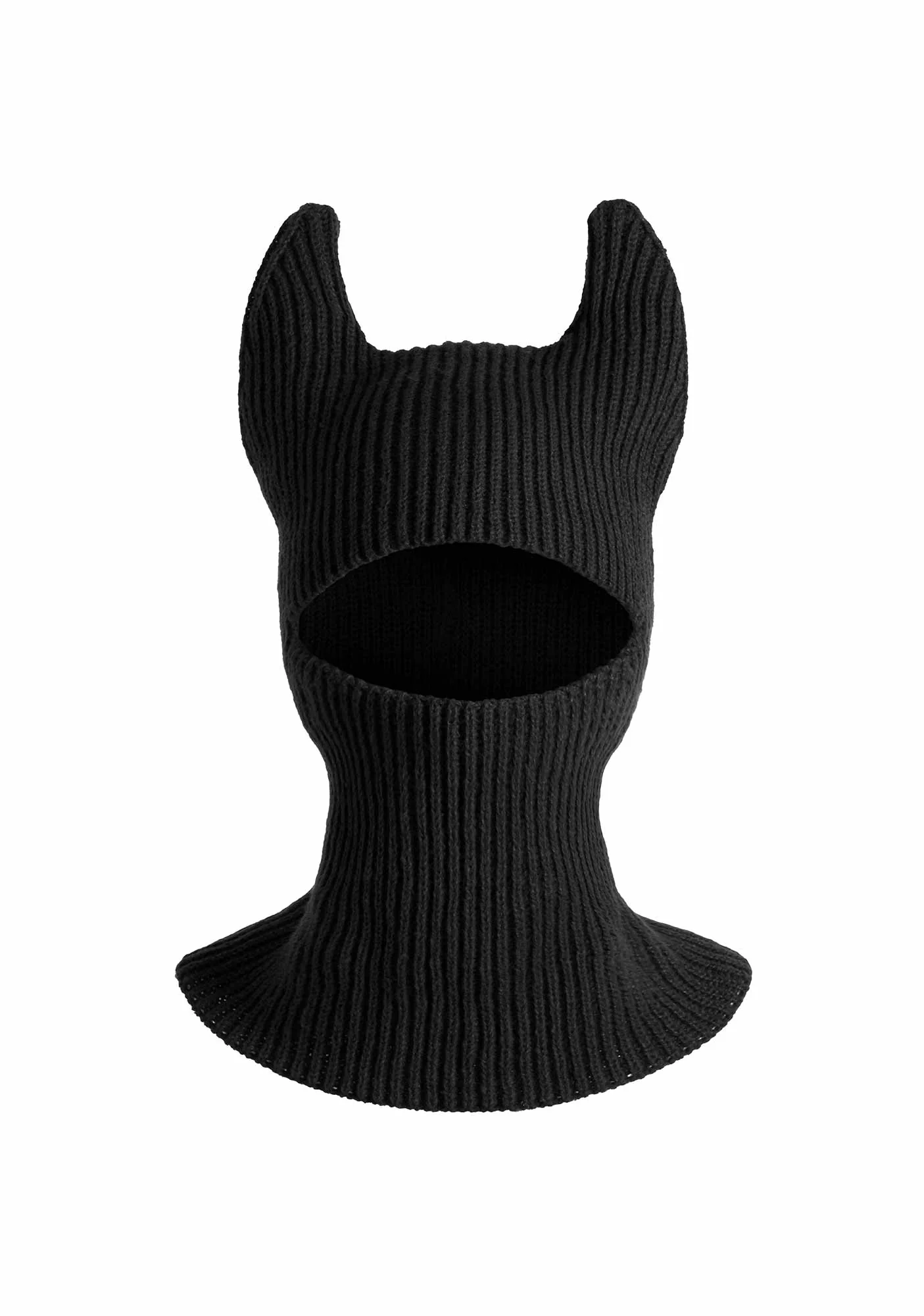 Halloween Y2K Devil Horn Knitted Balaclava Cherrykitten - Image 3