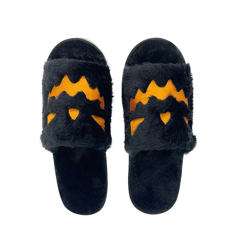 Halloween Y2K Pumpkin Plush Slippers - Image 2
