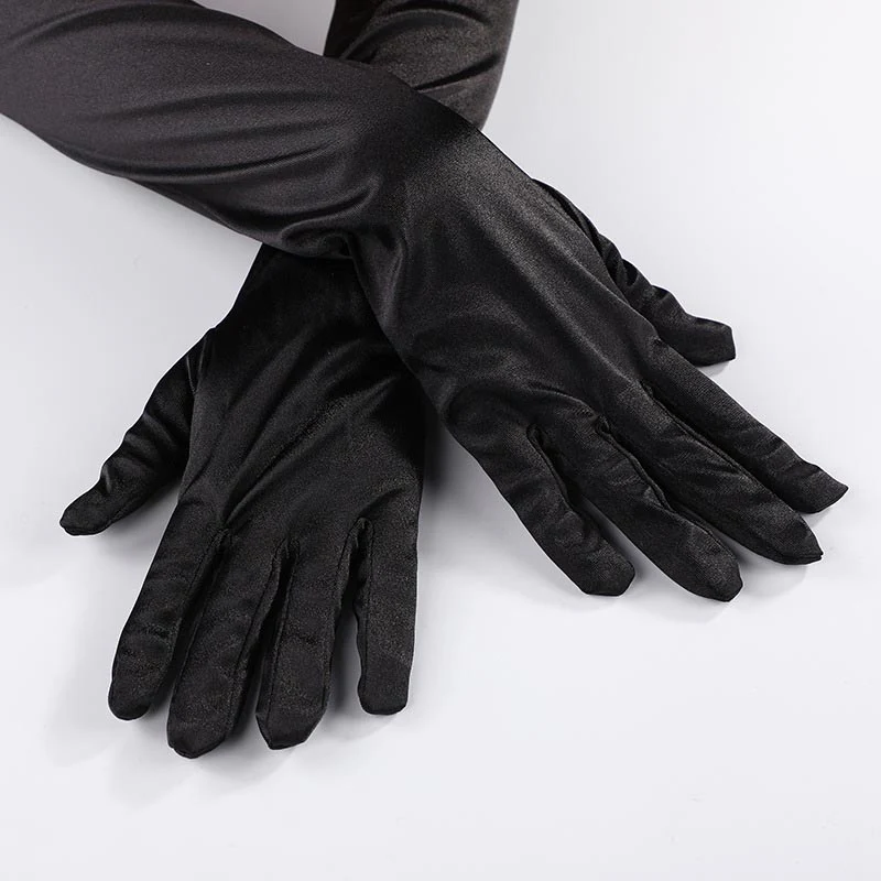 Halloween Y2K Satin Stretch Gloves - Image 2