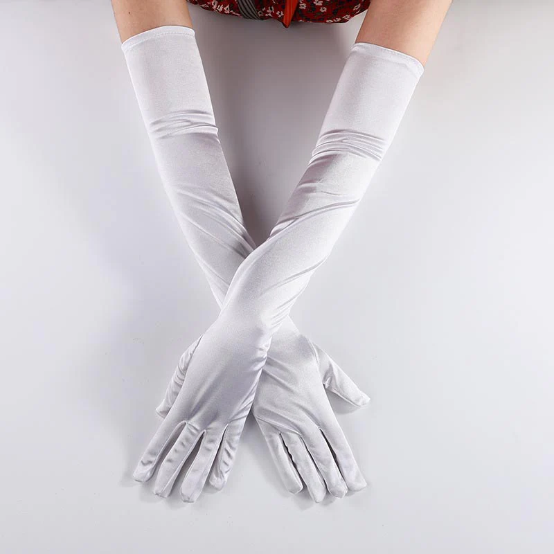 Halloween Y2K Satin Stretch Gloves - Image 3
